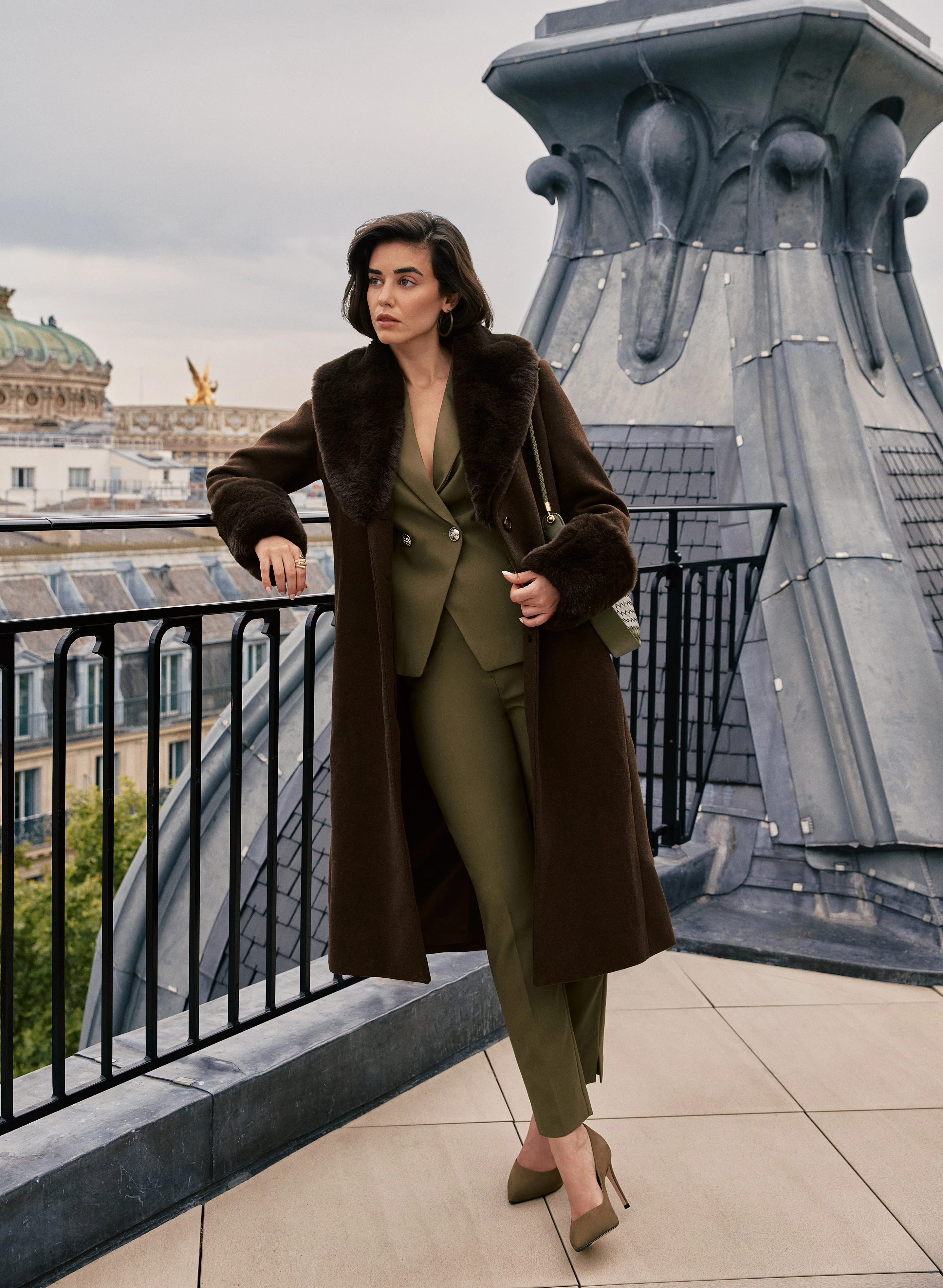 Belted Wool-Blend Coat