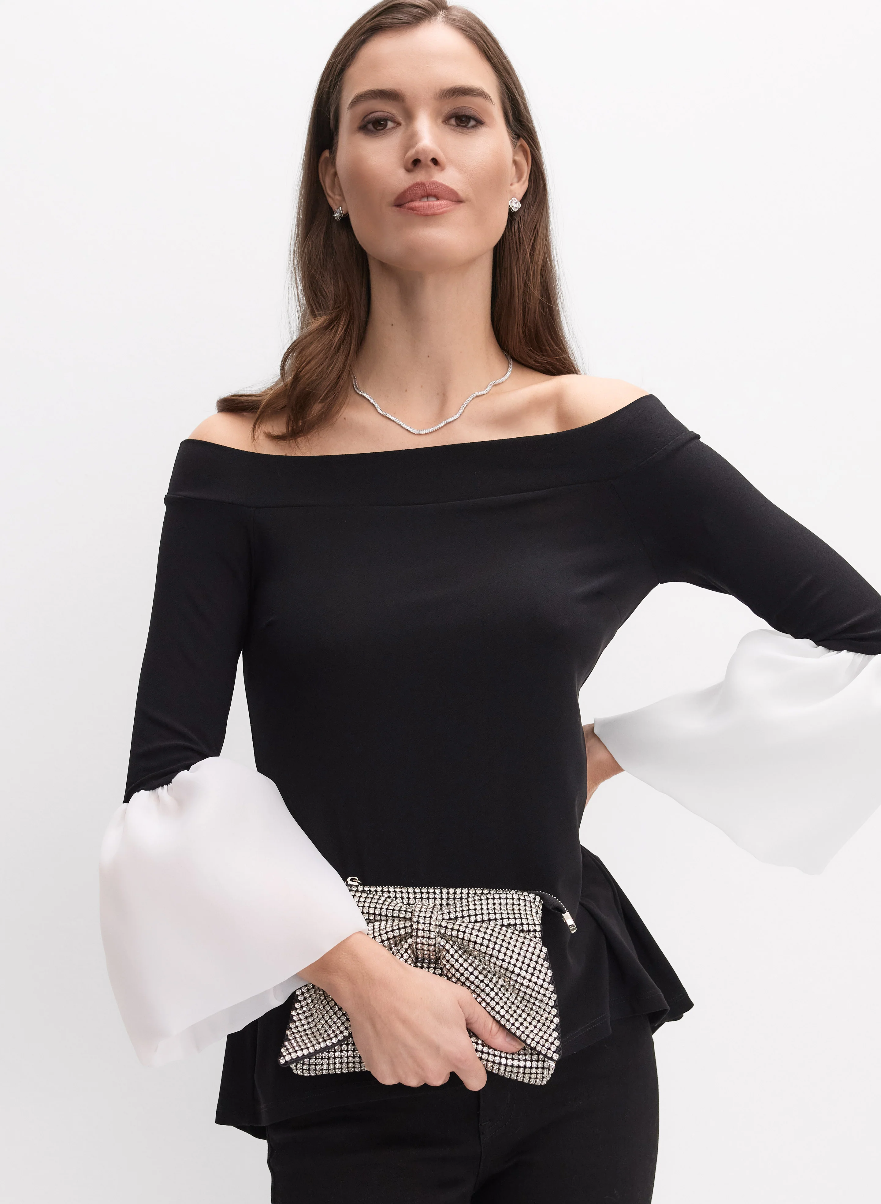 Contrast Bell Cuff Top