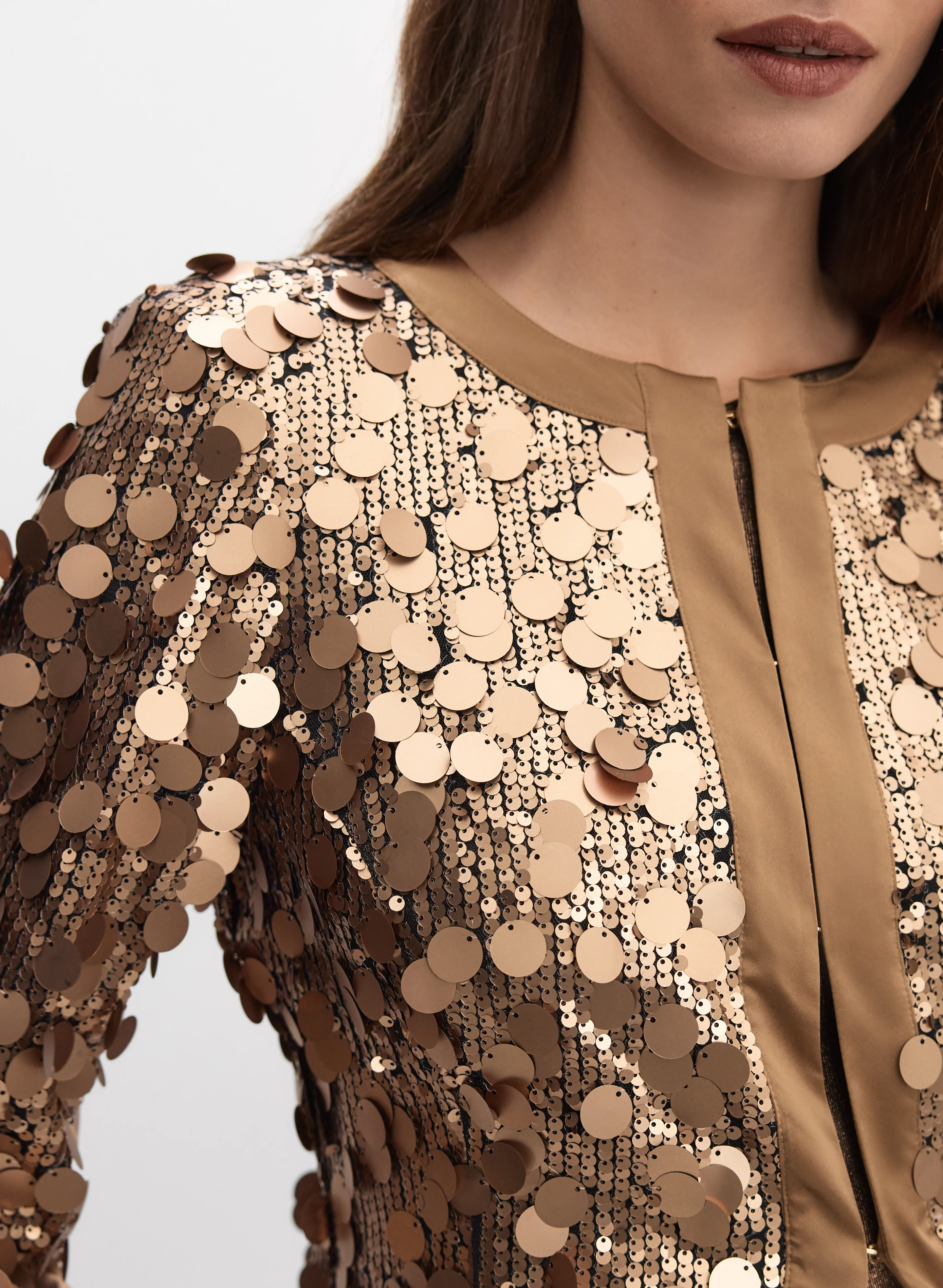 Cropped Sequined Jacket