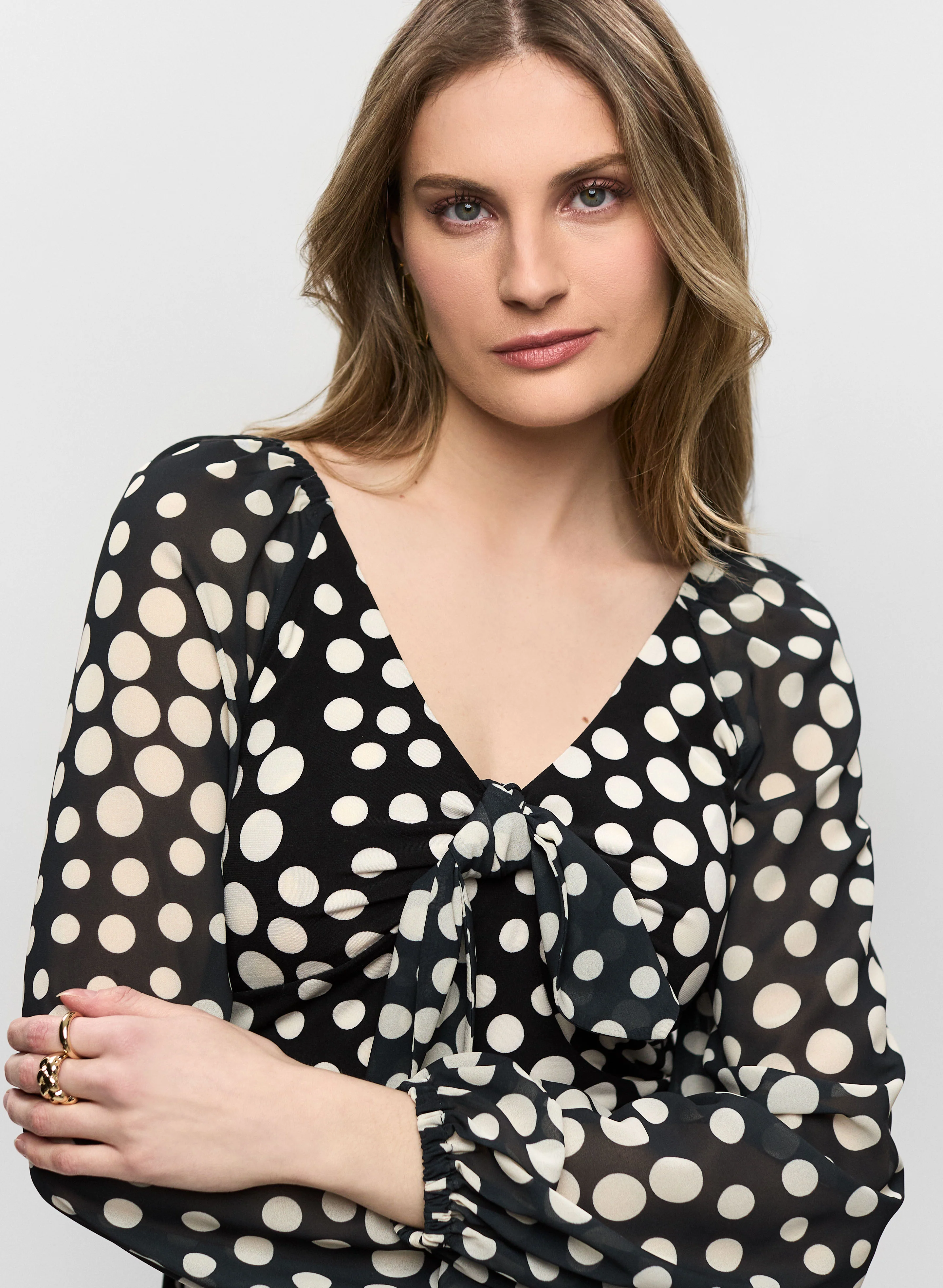 10975-polka-dot-chiffon-top-2.webp Polka Dot Chiffon Top