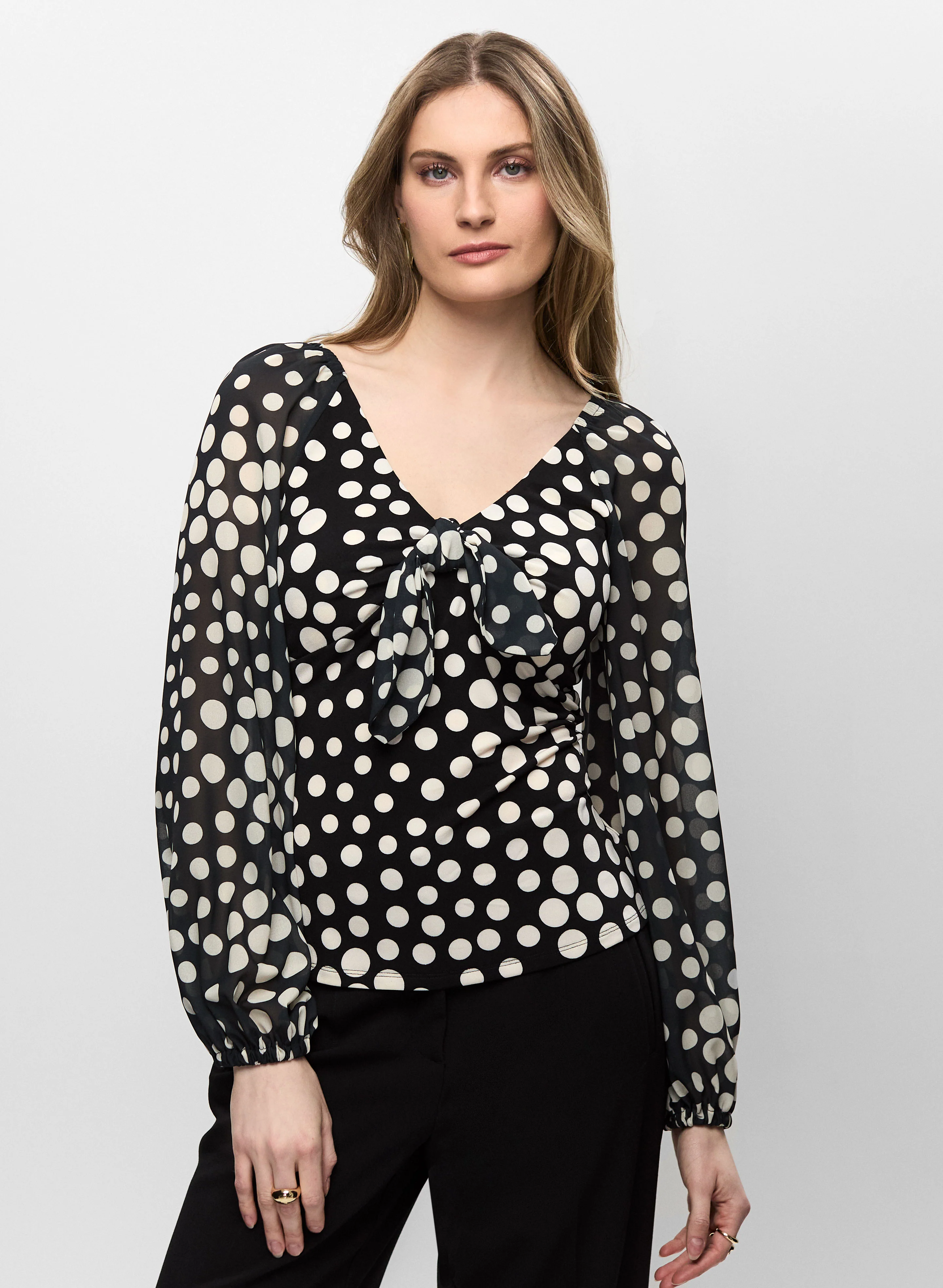 10975-polka-dot-chiffon-top-5.webp Polka Dot Chiffon Top