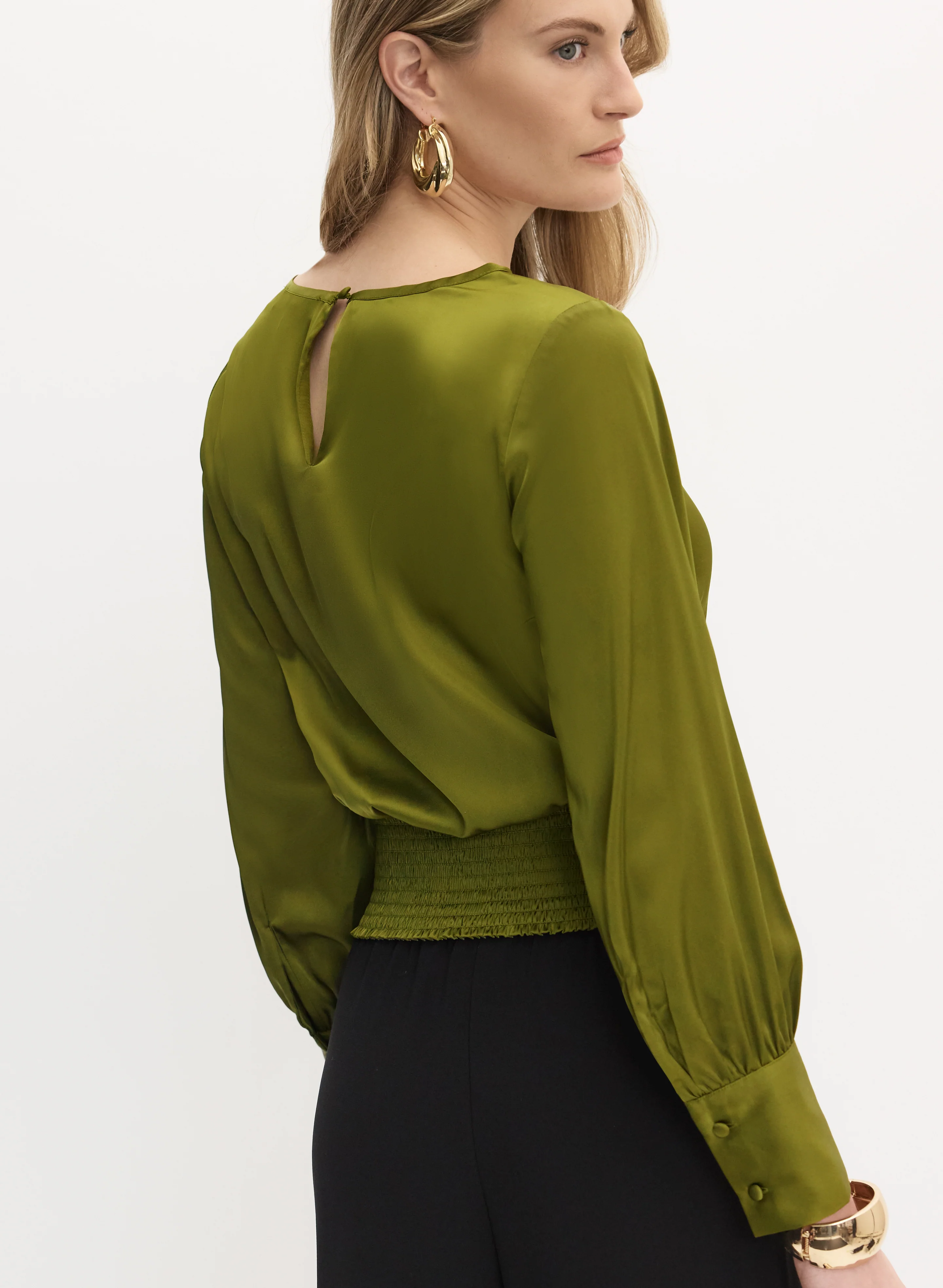 11521-satin-smocked-waist-blouse-4.webp Satin Smocked Waist Blouse