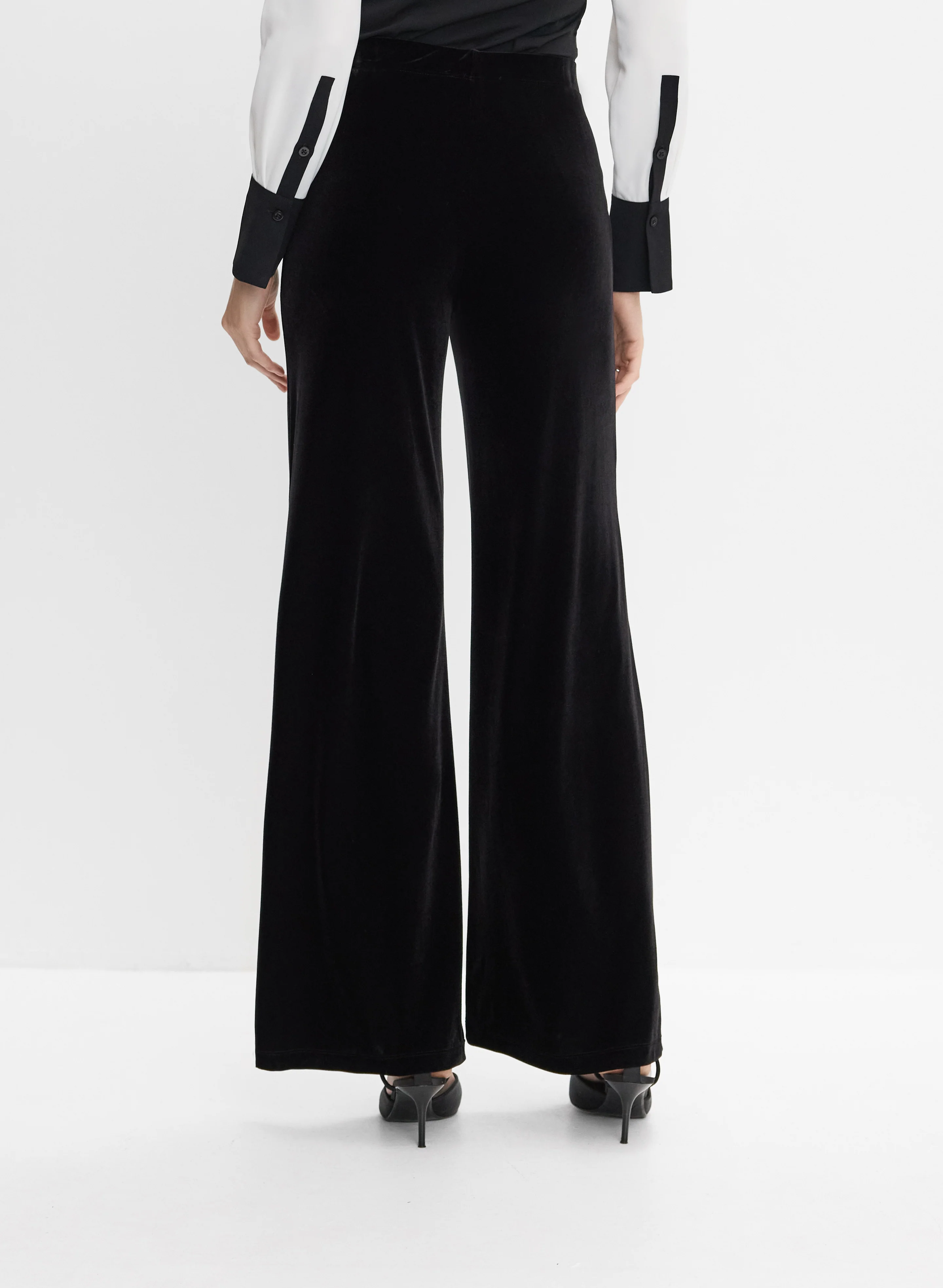 Velvet Wide-Leg Pants