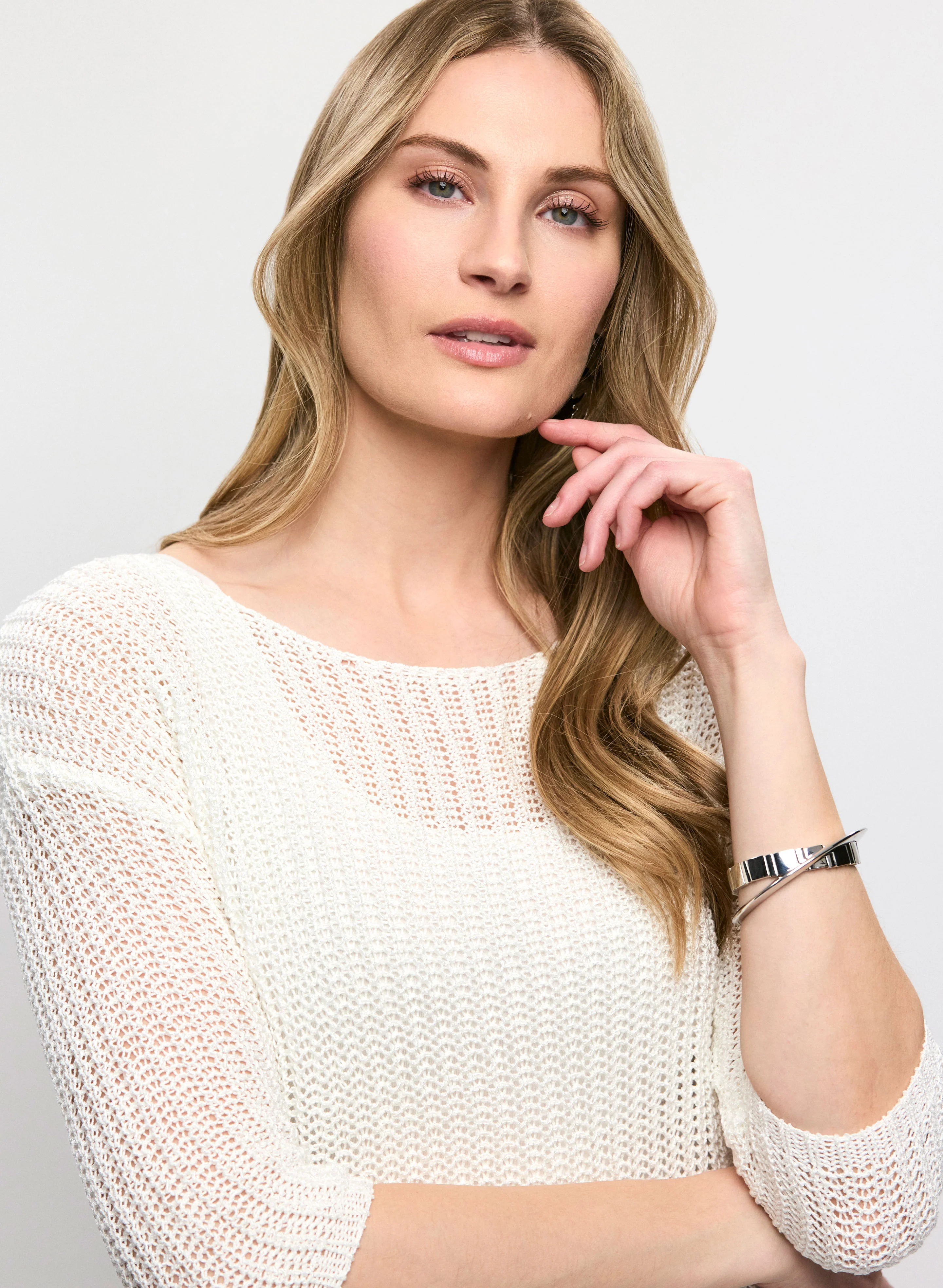3/4 Sleeve Knit Sweater