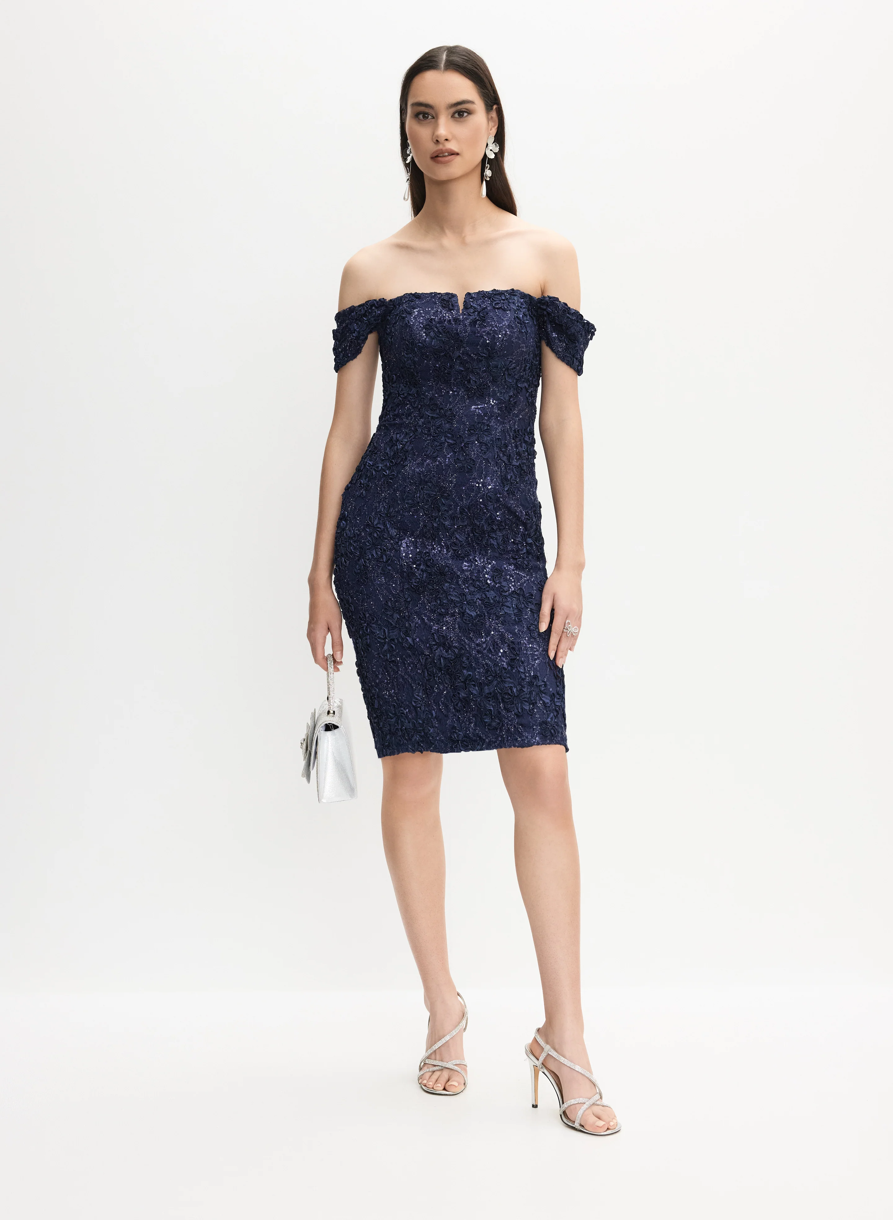 Alex Evenings - Lace Bardot Dress