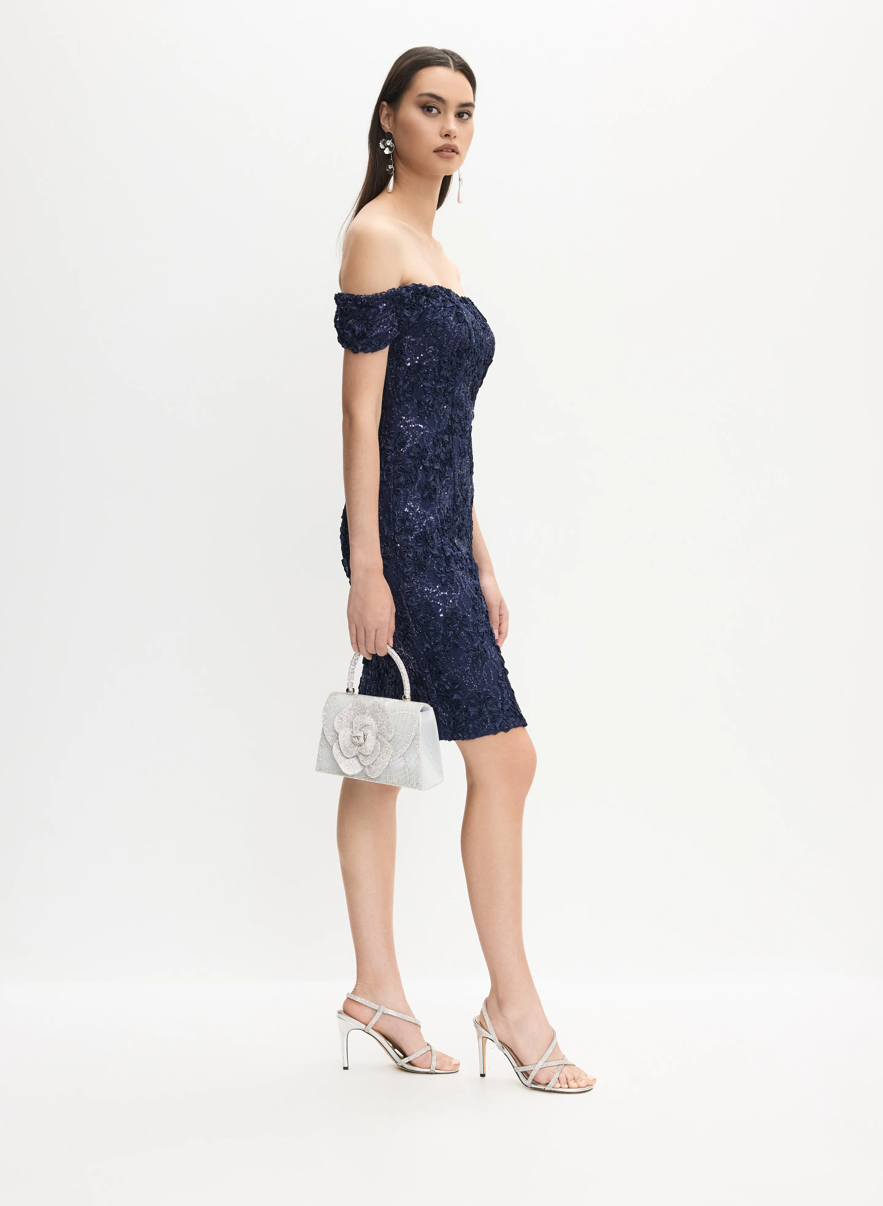 Alex Evenings - Lace Bardot Dress