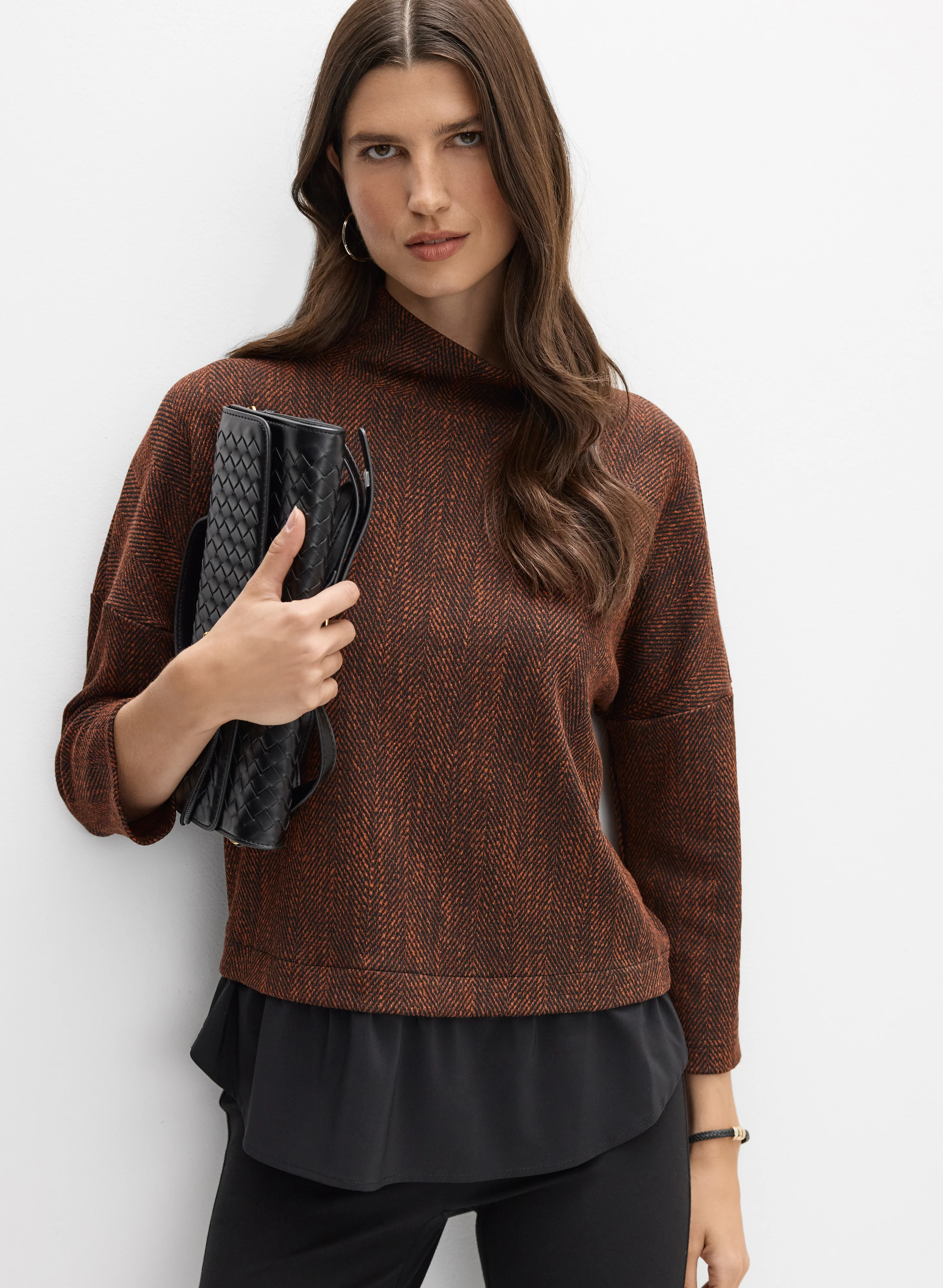 Joseph Ribkoff - Herringbone Knit Sweater