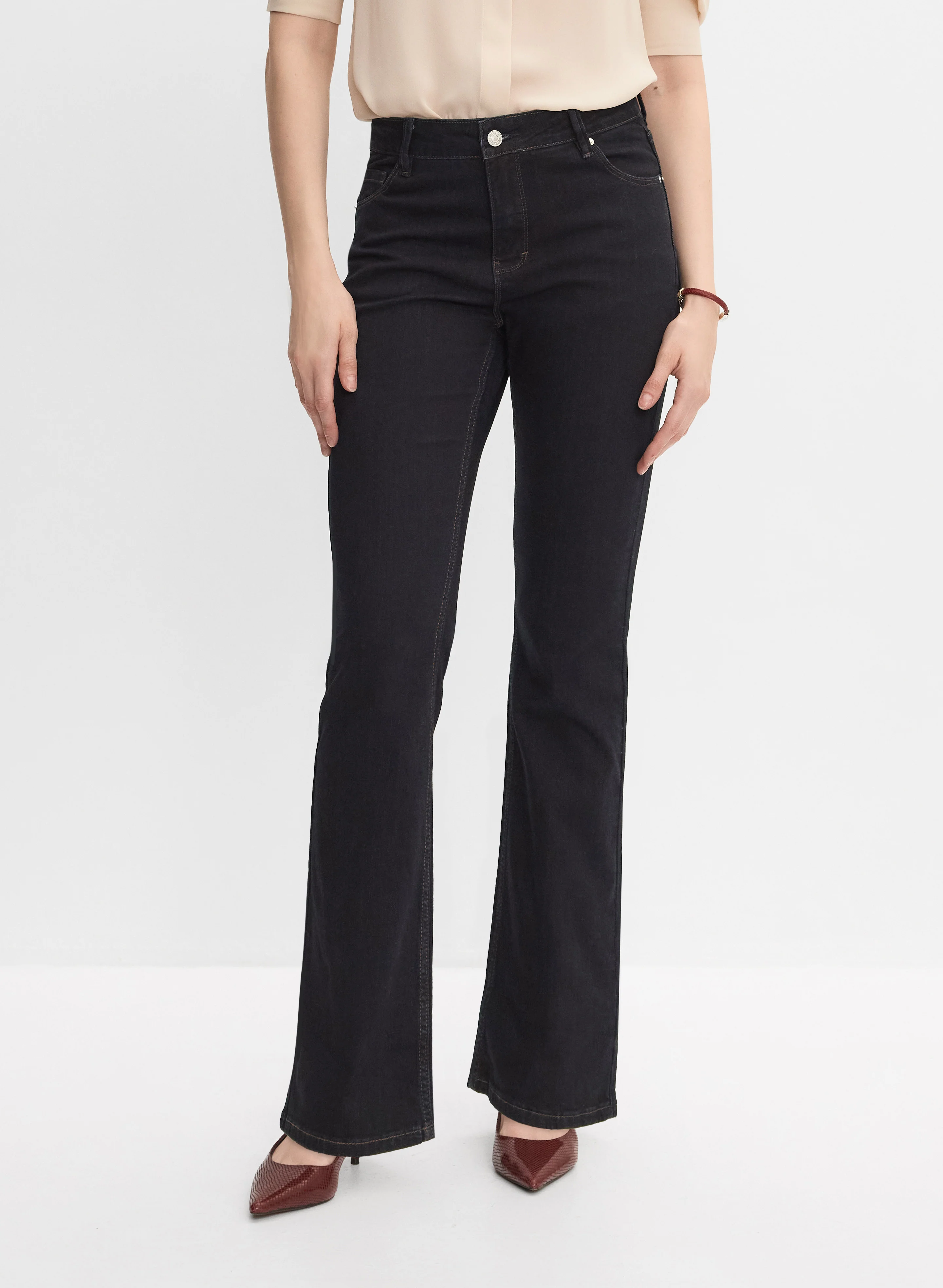 Flare-Leg Denim Pants