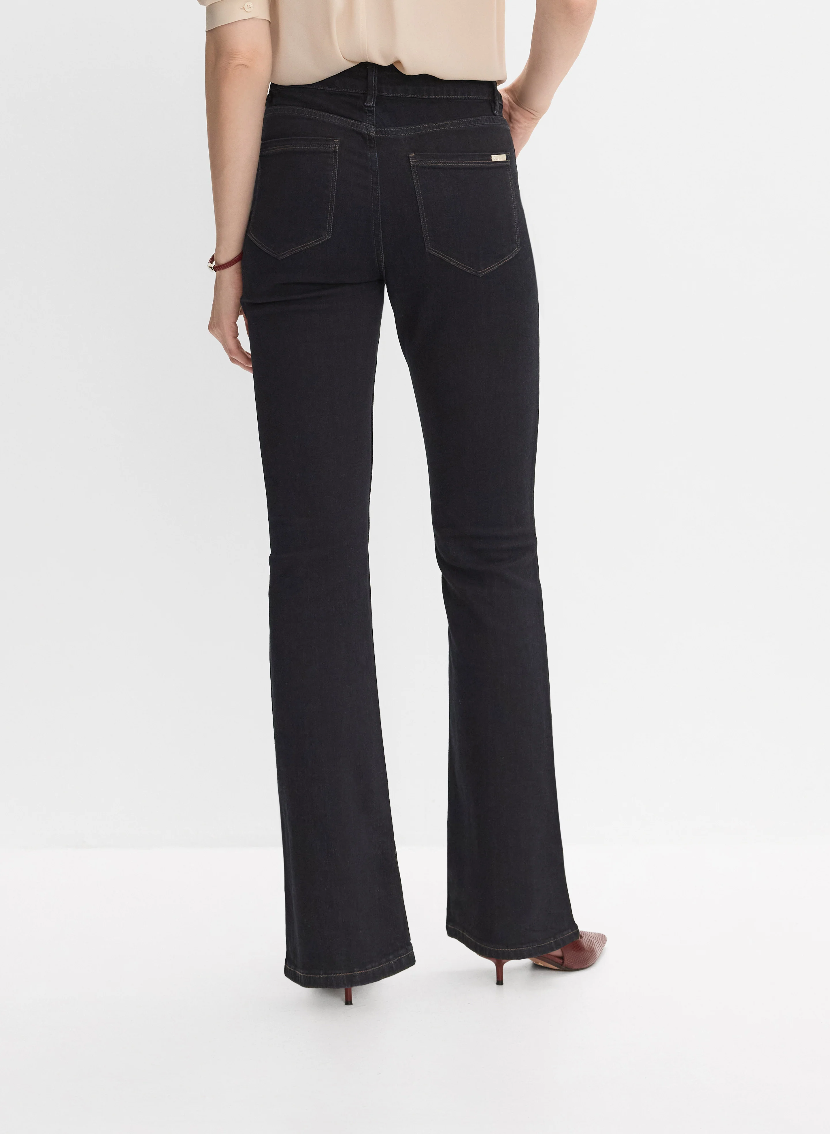 Flare-Leg Denim Pants