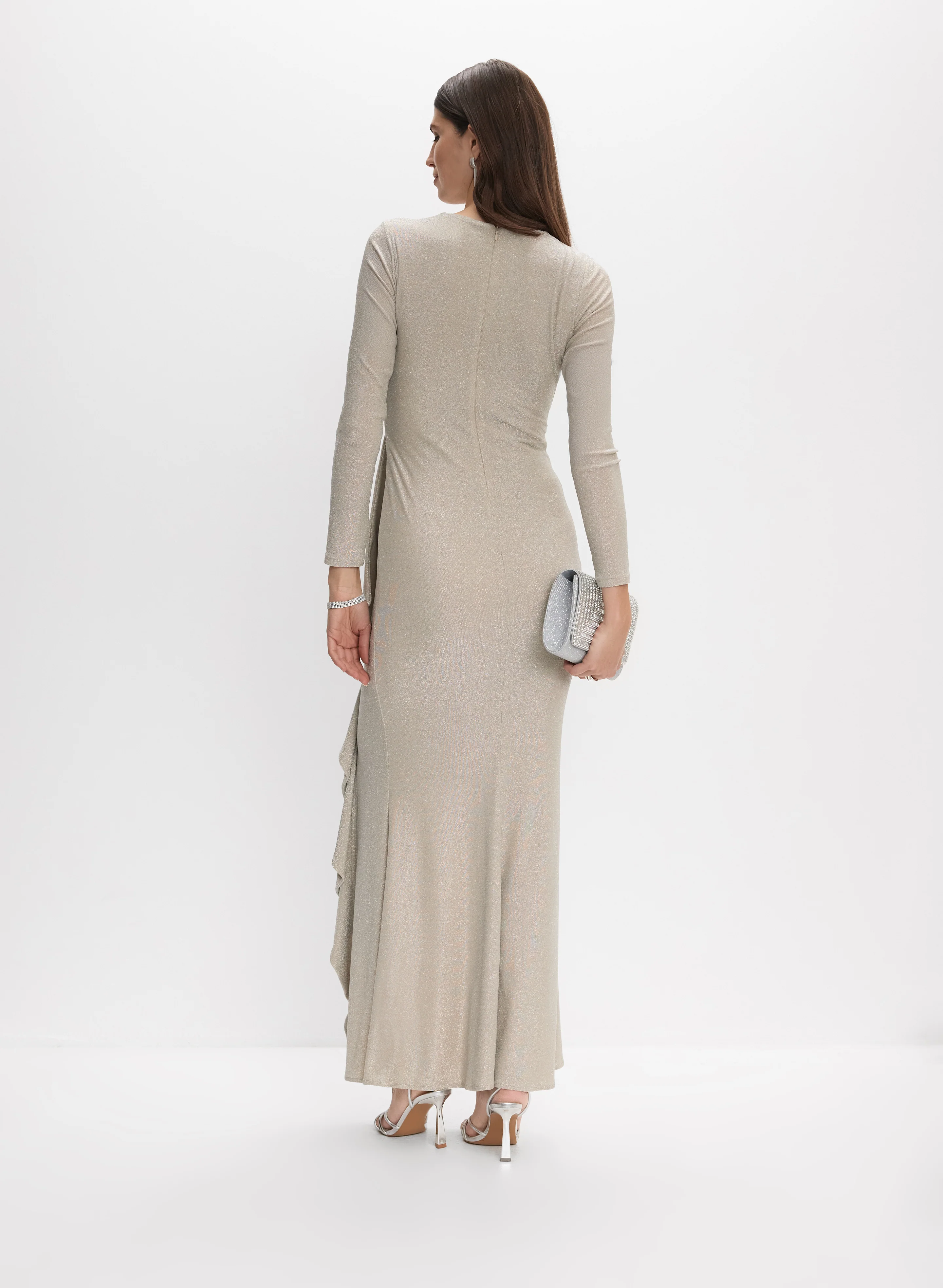 1303-joseph-ribkoff-metallic-fitted-dress-5.webp Joseph Ribkoff - Metallic Fitted Dress