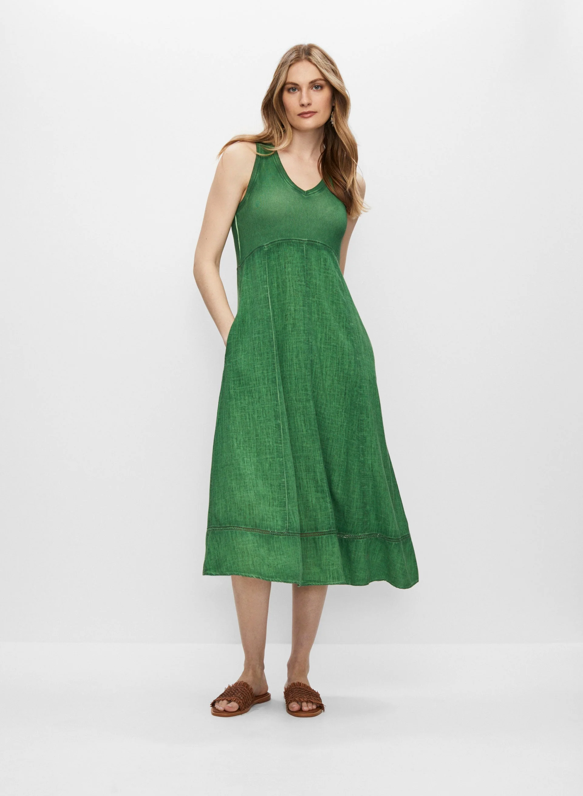 Sleeveless V-Neck Dress