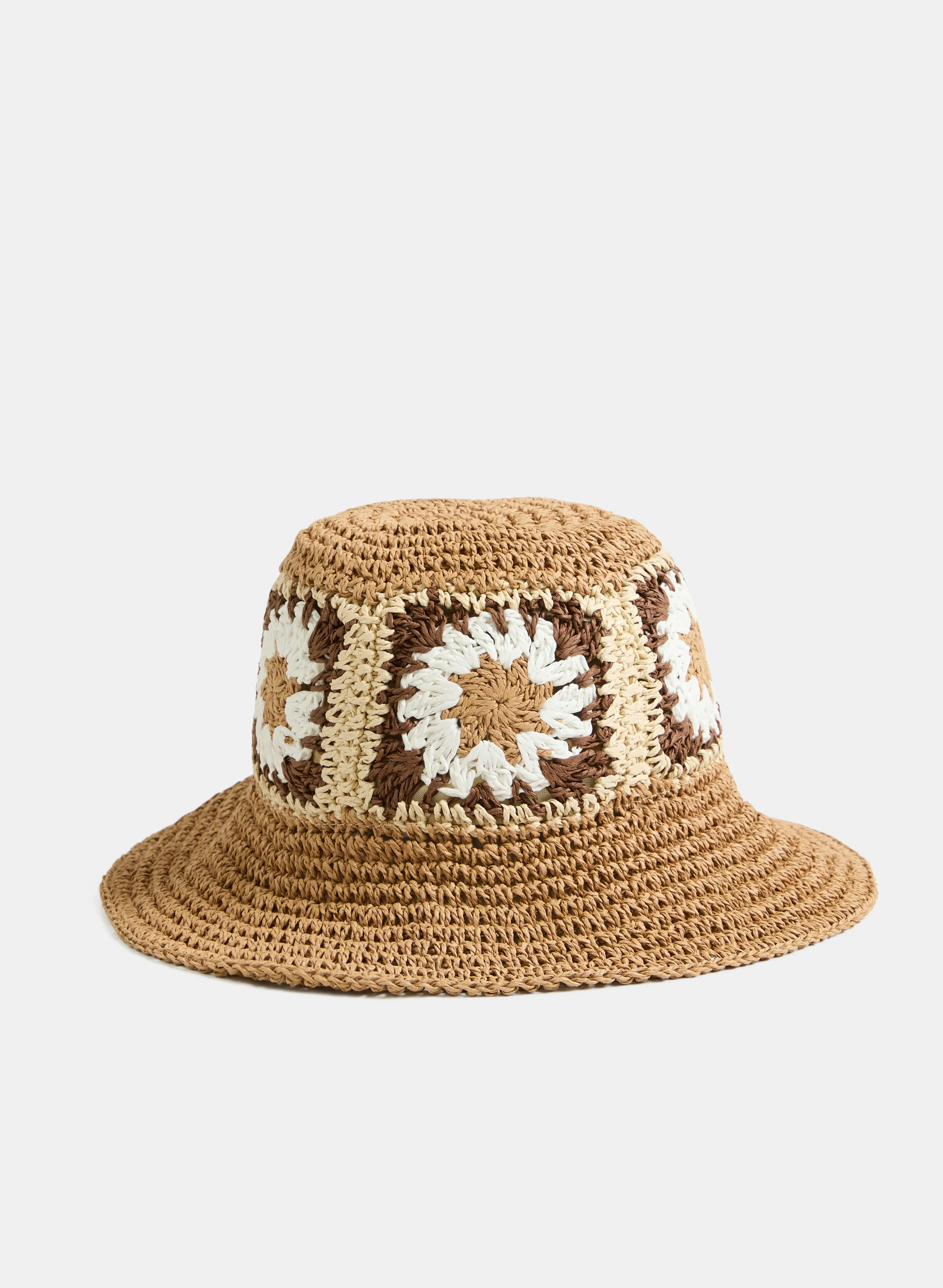 Floral Patchwork Straw Hat