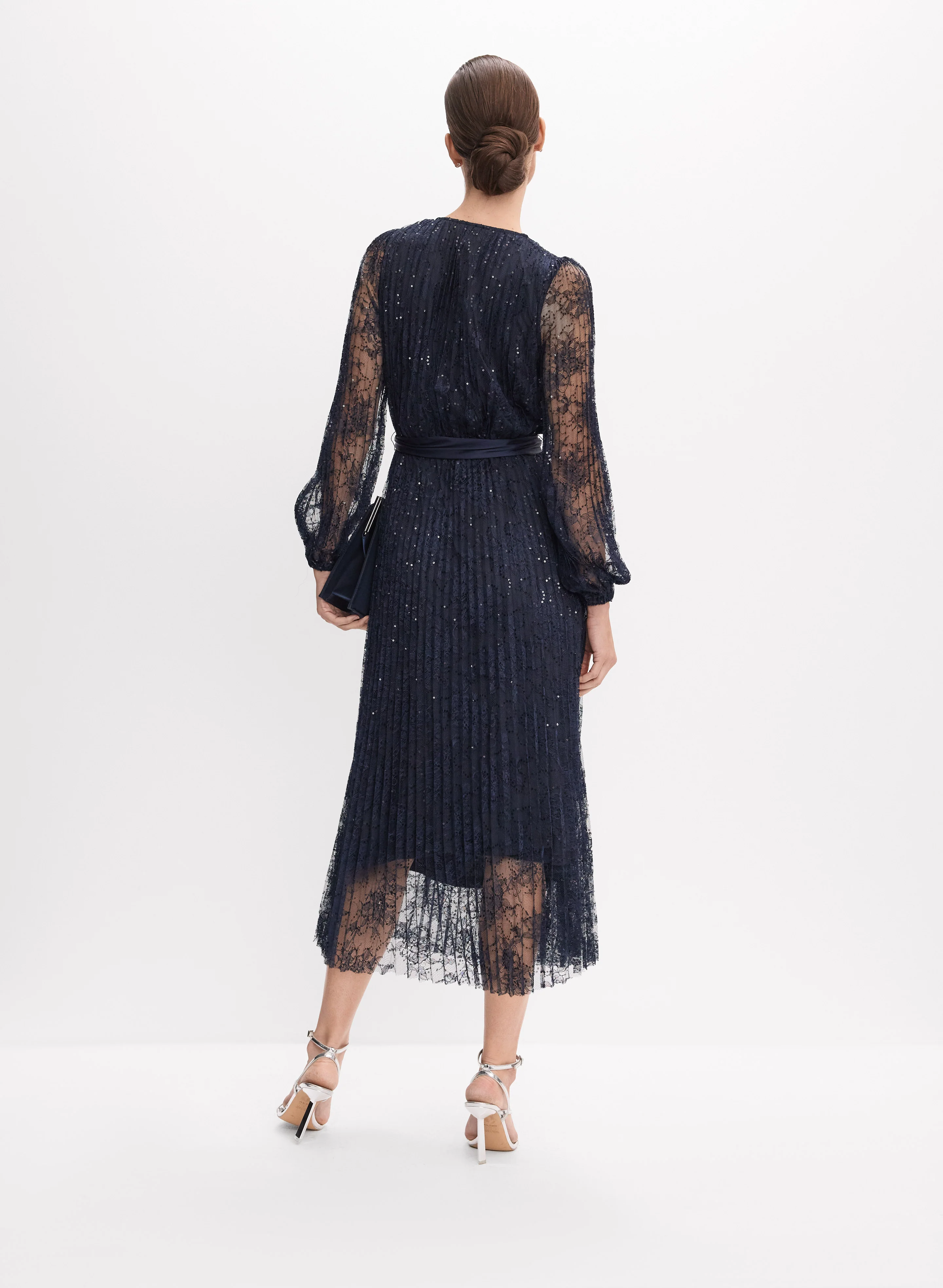 1342-joseph-ribkoff-pleated-lace-dress-4.webp Joseph Ribkoff - Pleated Lace Dress