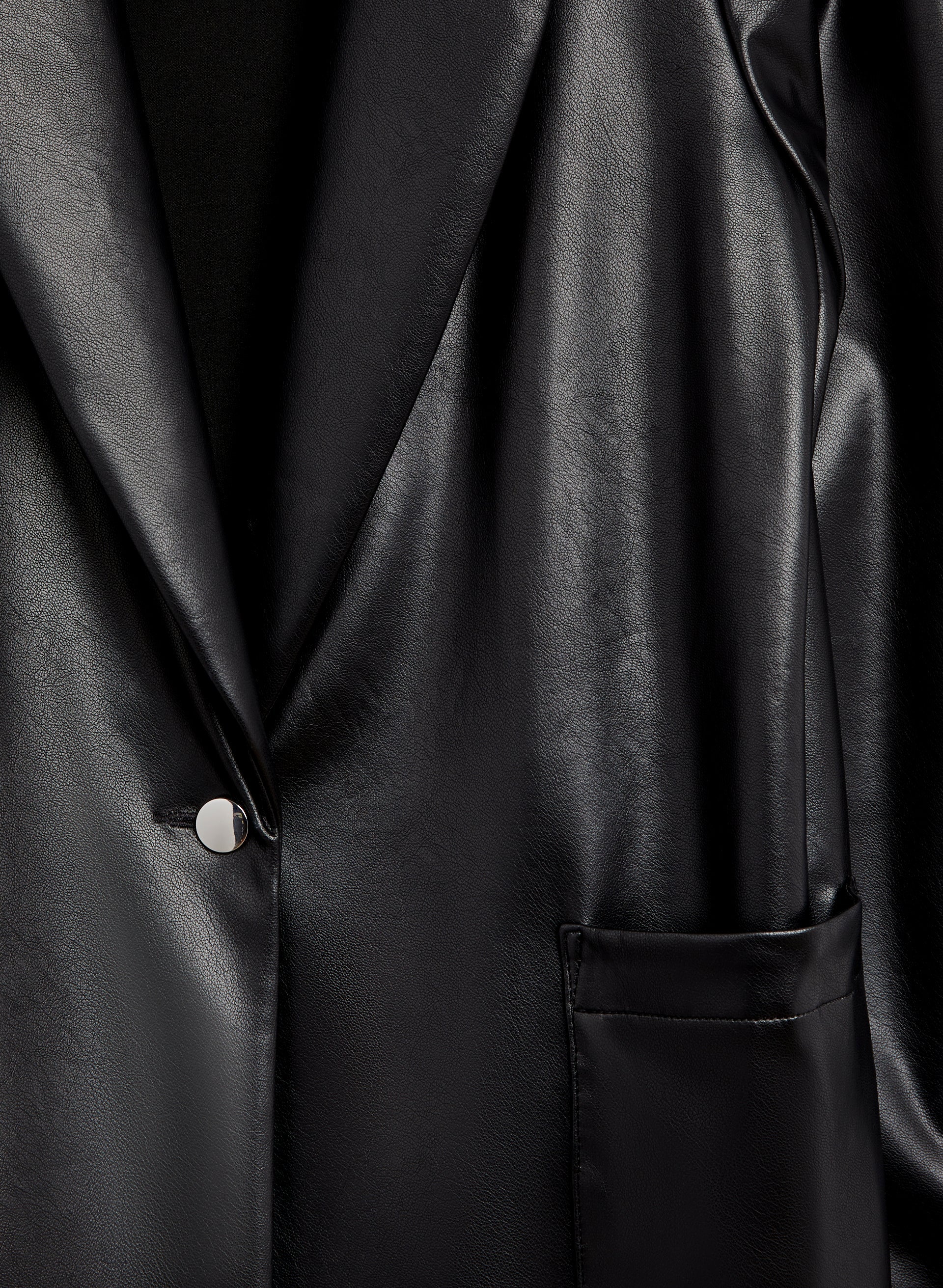 13435-joseph-ribkoff-vegan-leather-blazer-8.jpg Joseph Ribkoff - Vegan Leather Blazer