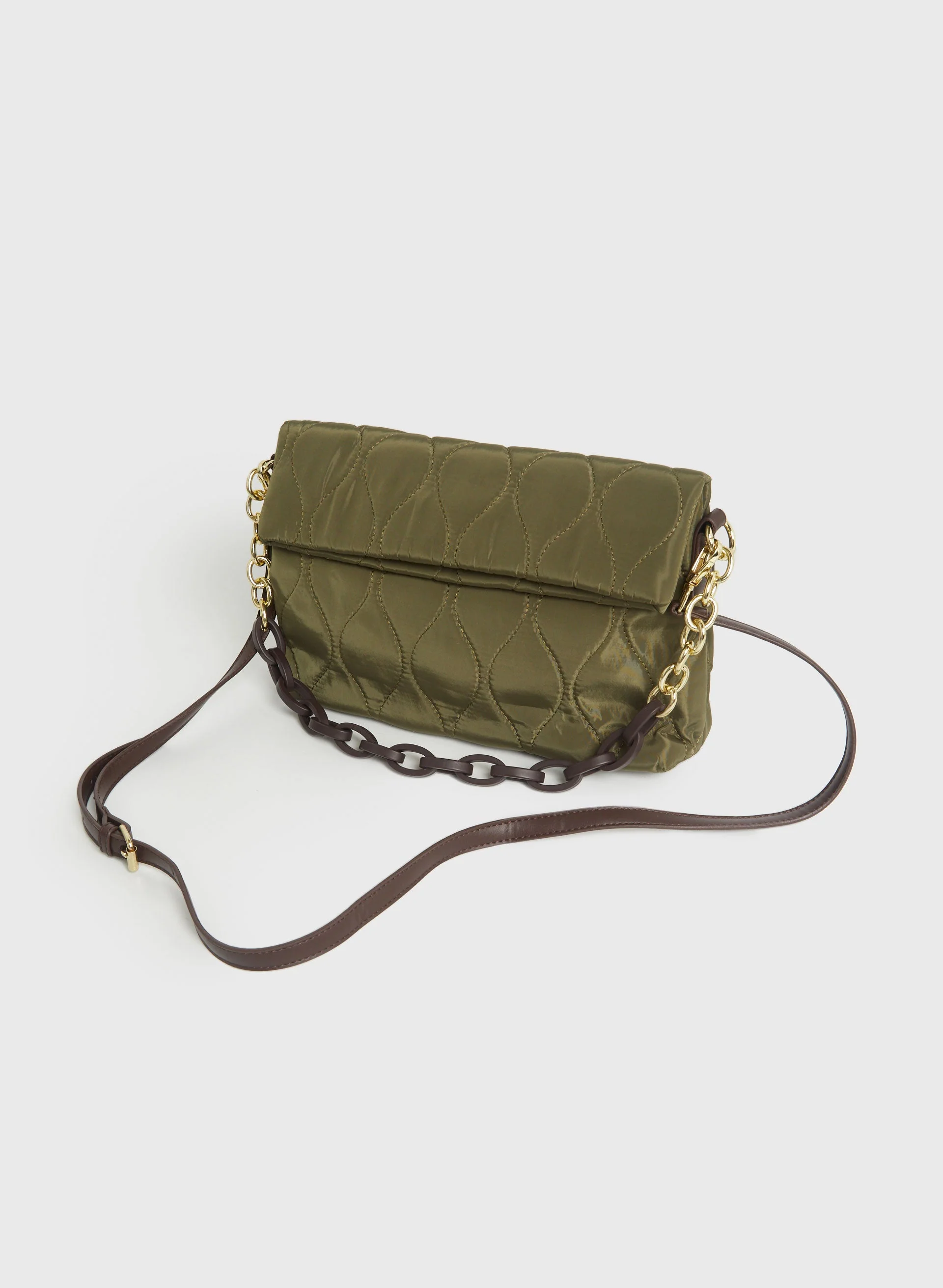 Chain Detail Fold-Over Bag