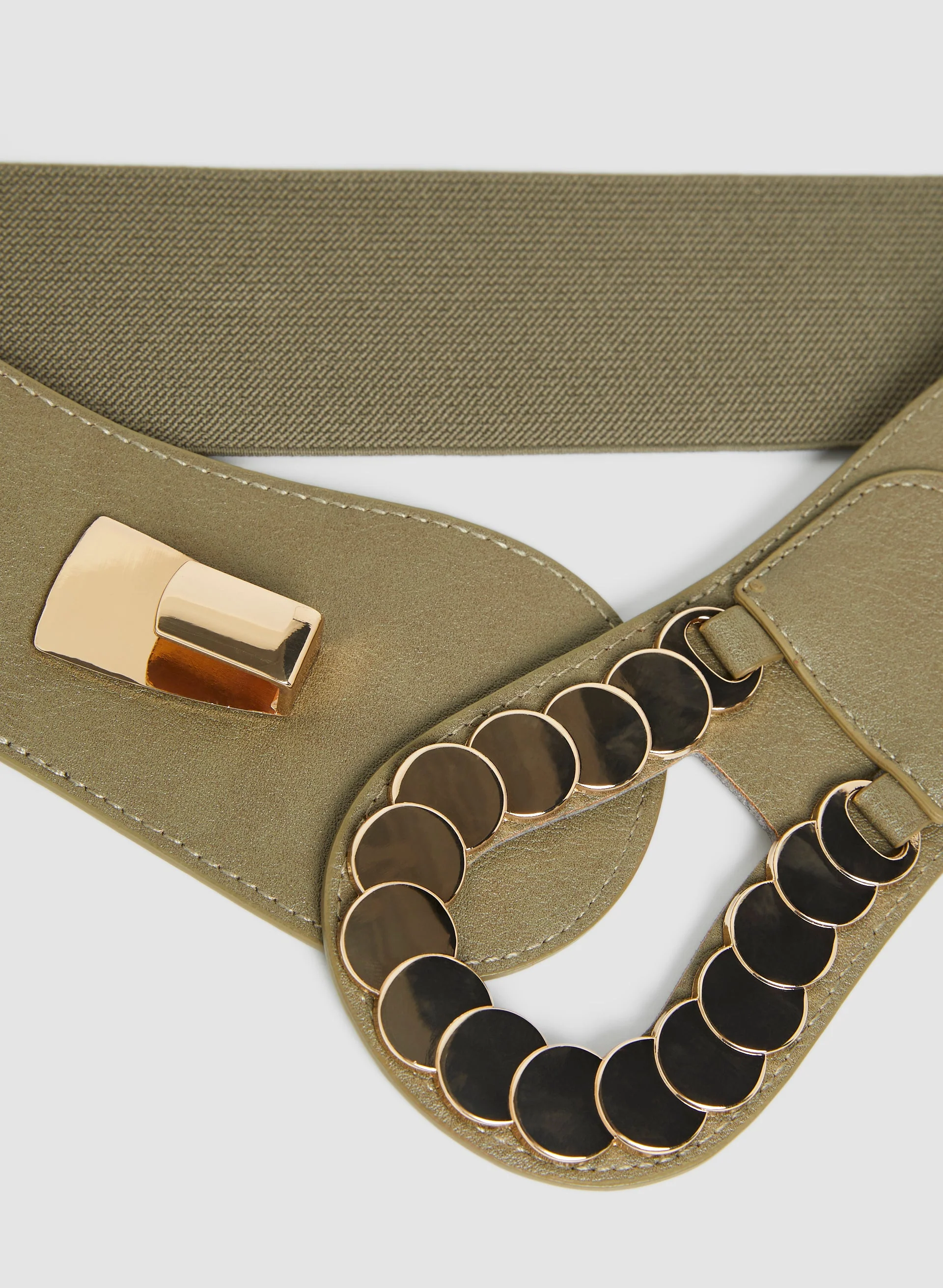 Horseshoe Buckle Elastic Belt