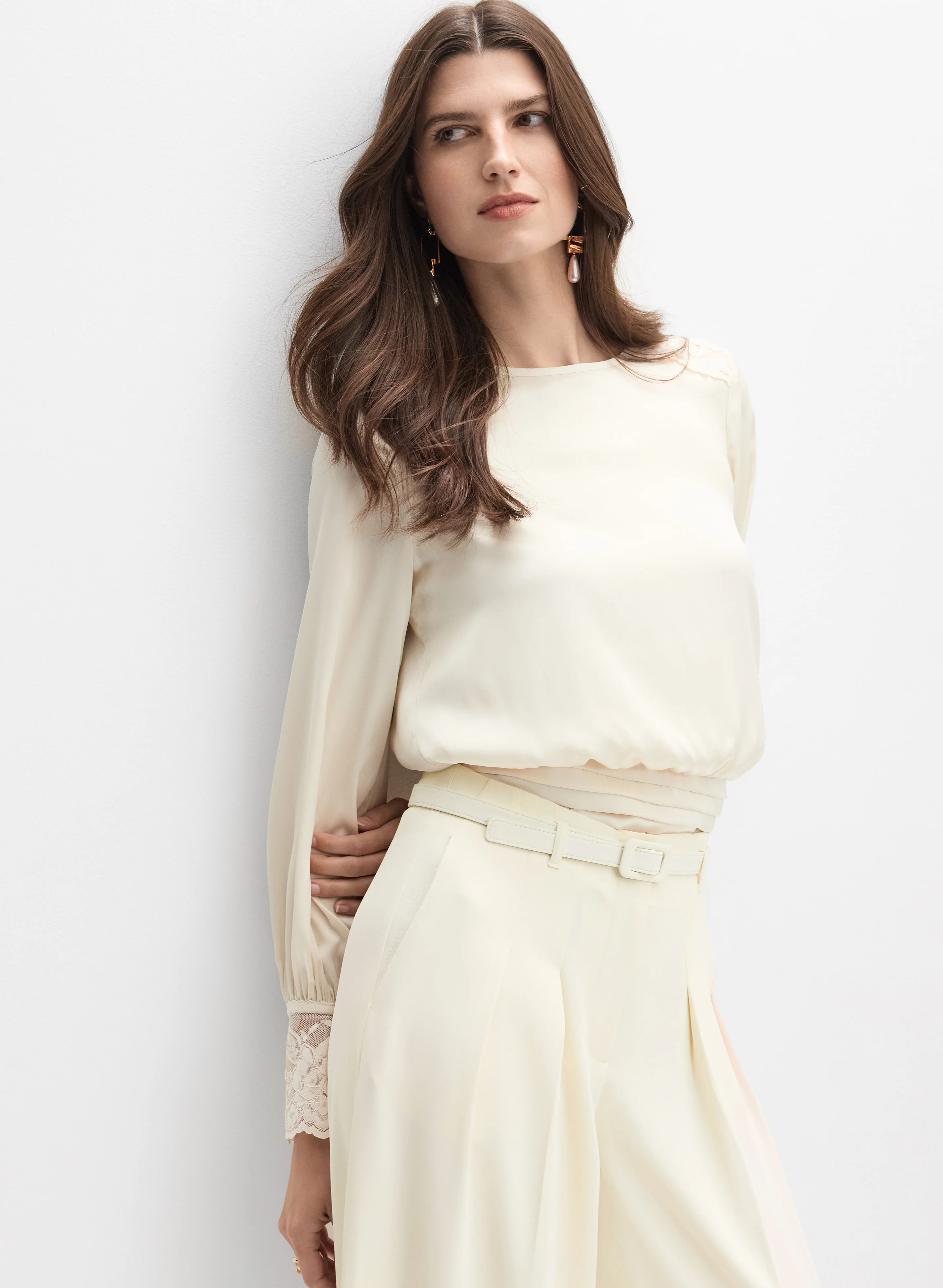 Lace Trim Blouse