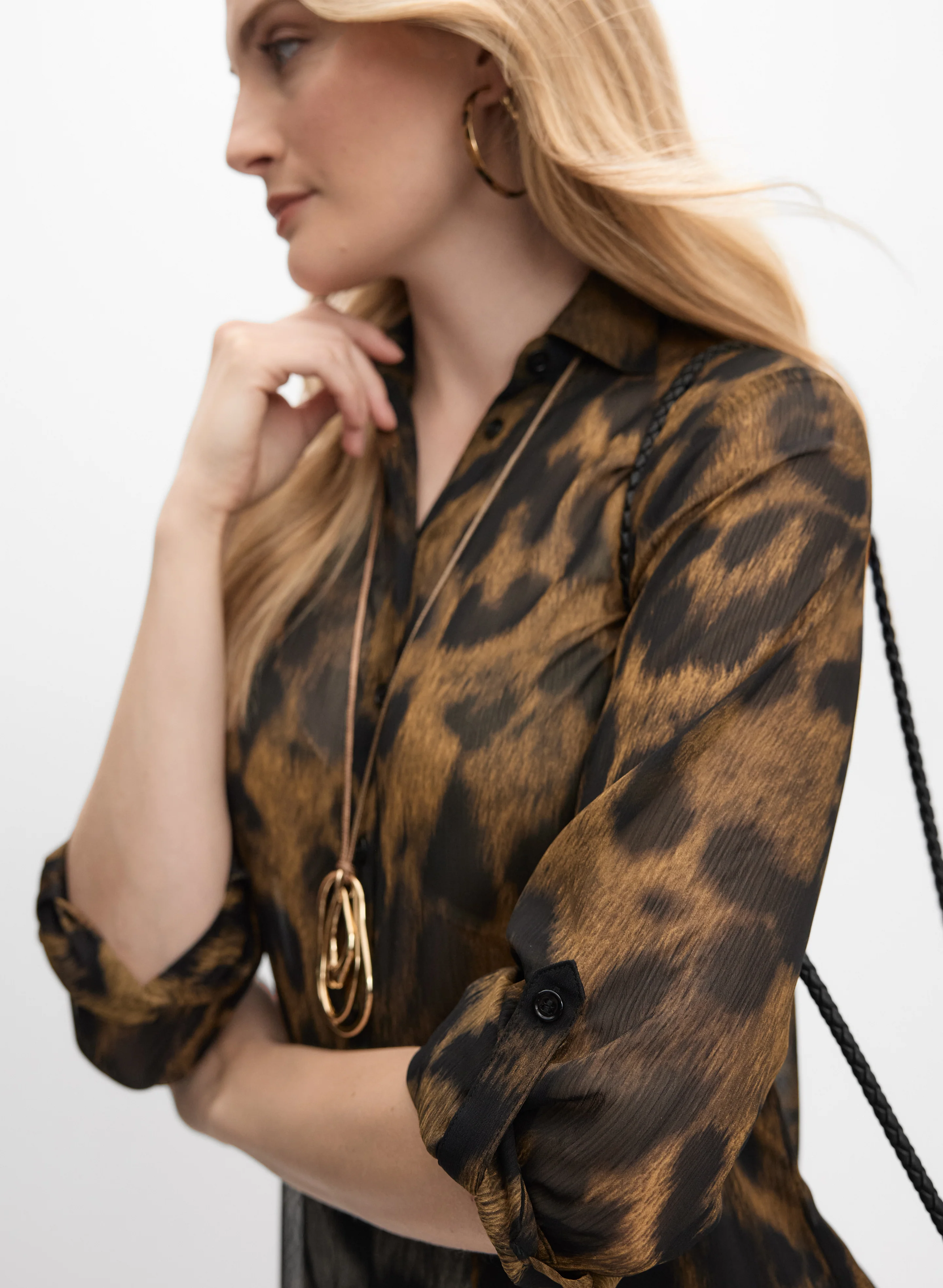 Leopard Chiffon Blouse