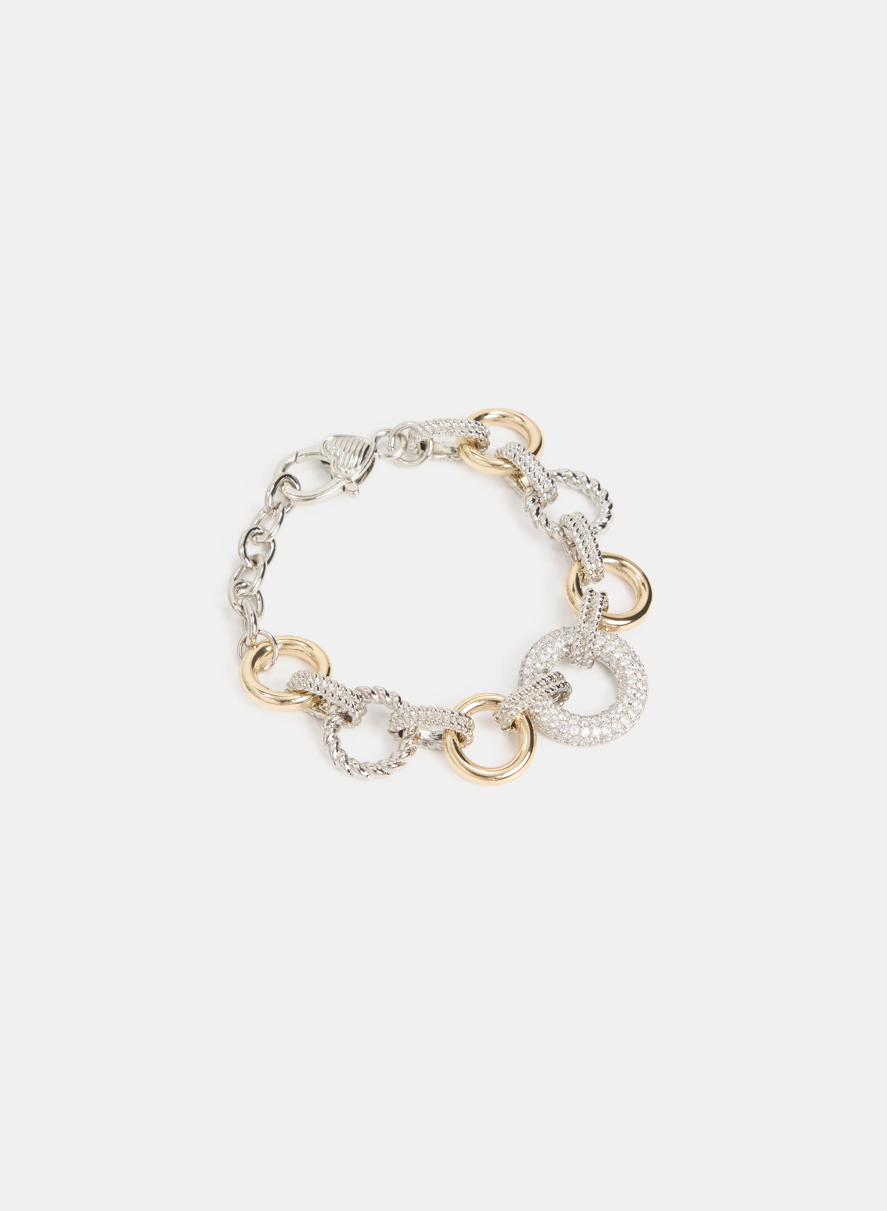 2-Tone Open Ring Bracelet