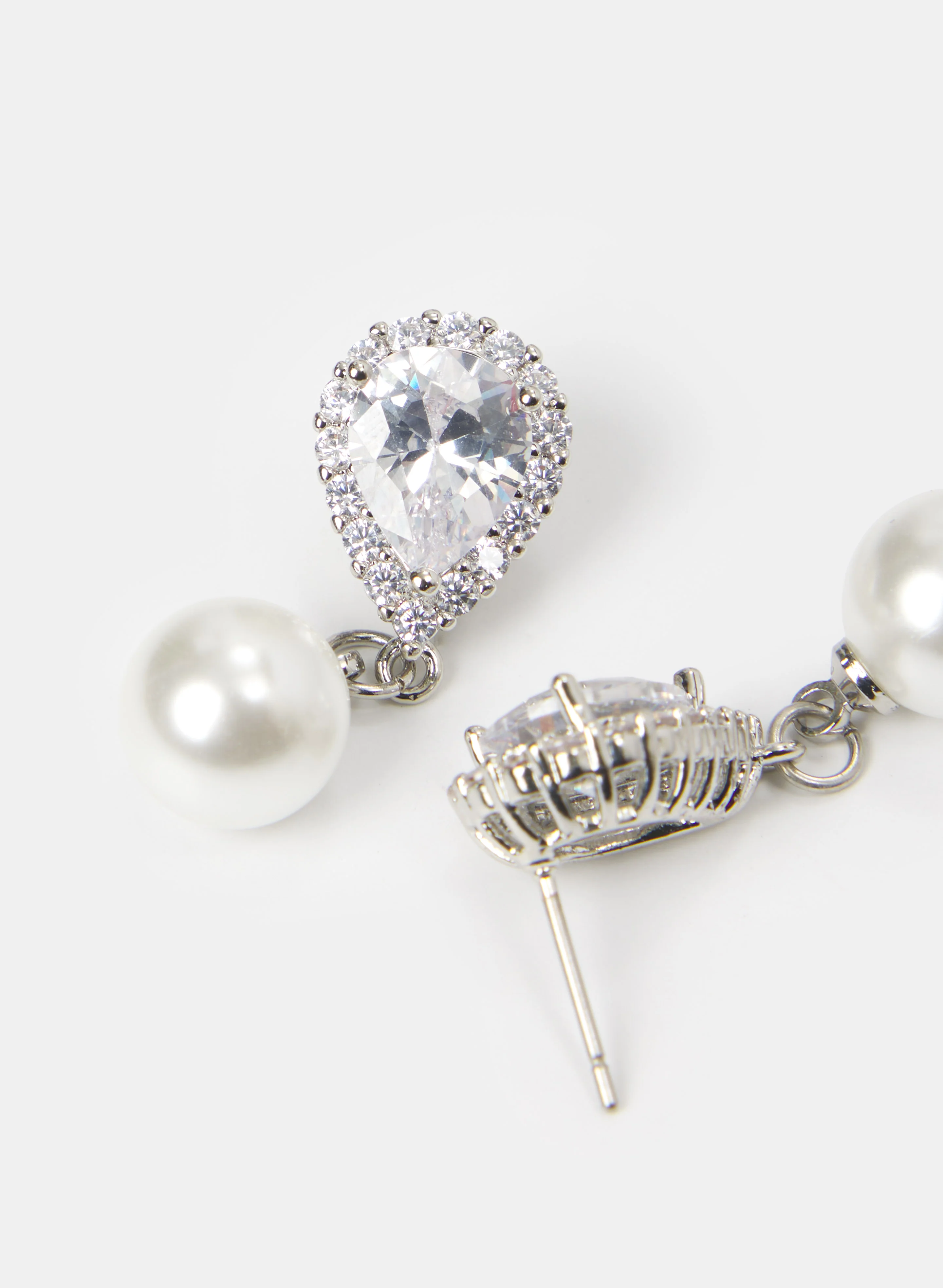 Crystal Pearl Drop Earrings