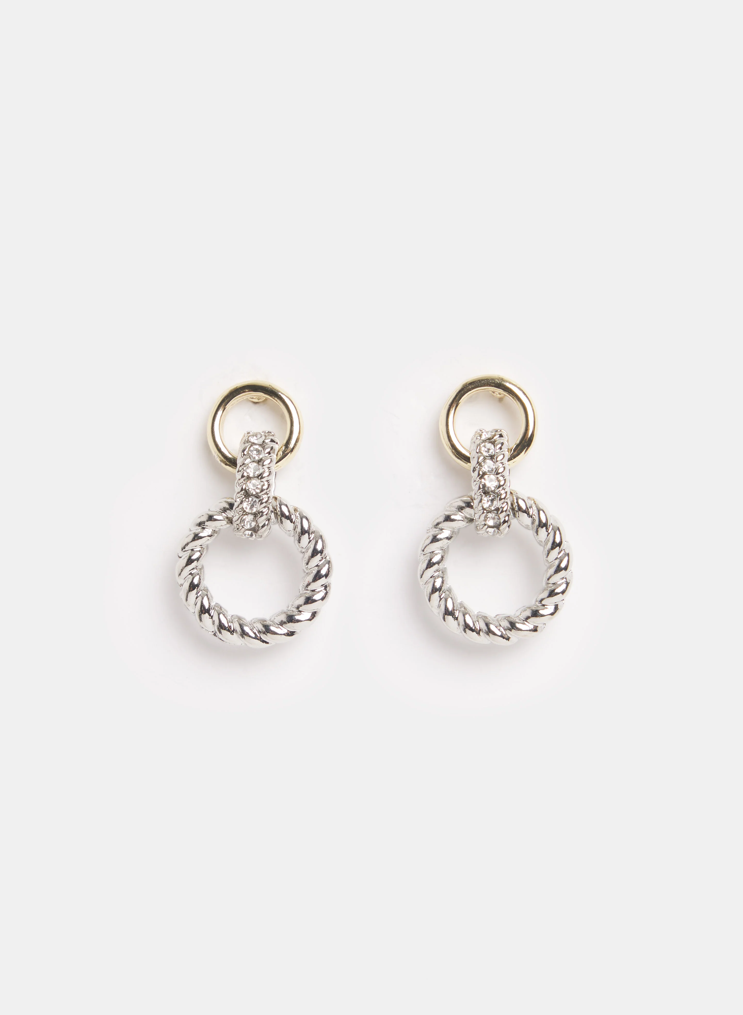 2-Tone Doorknocker Earrings