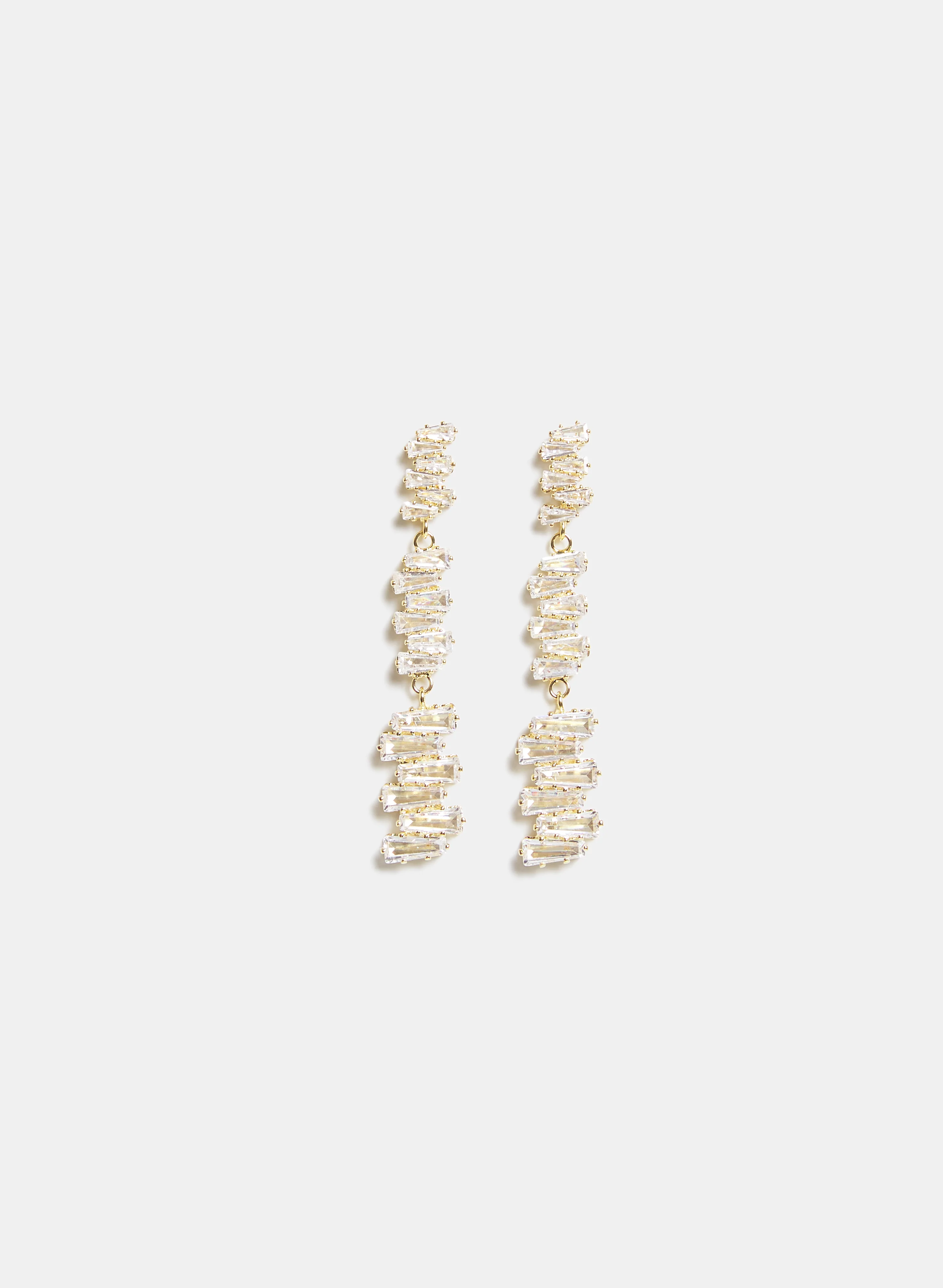 Cubic Zirconia Baguette Earrings