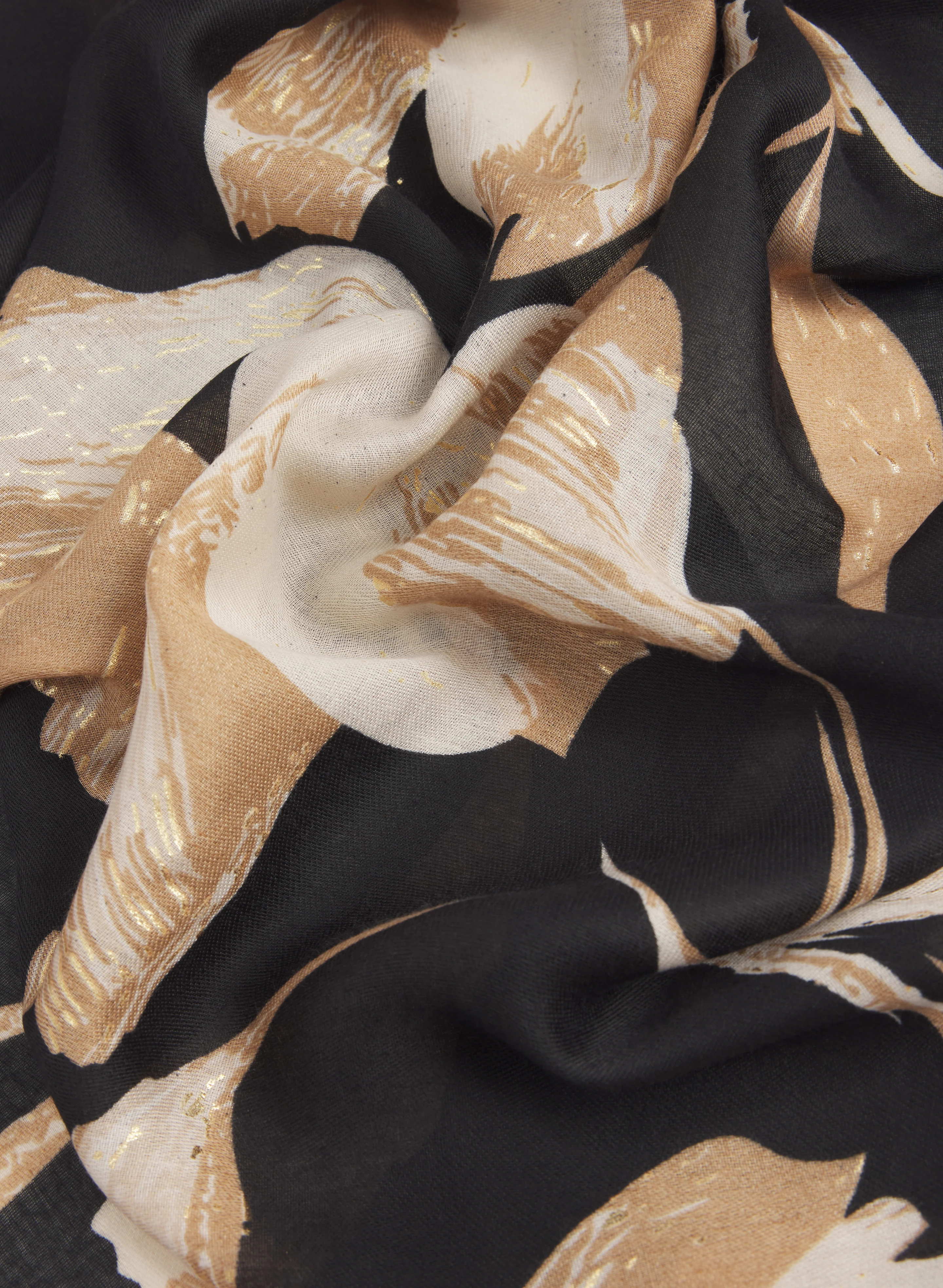 Floral Foil Scarf