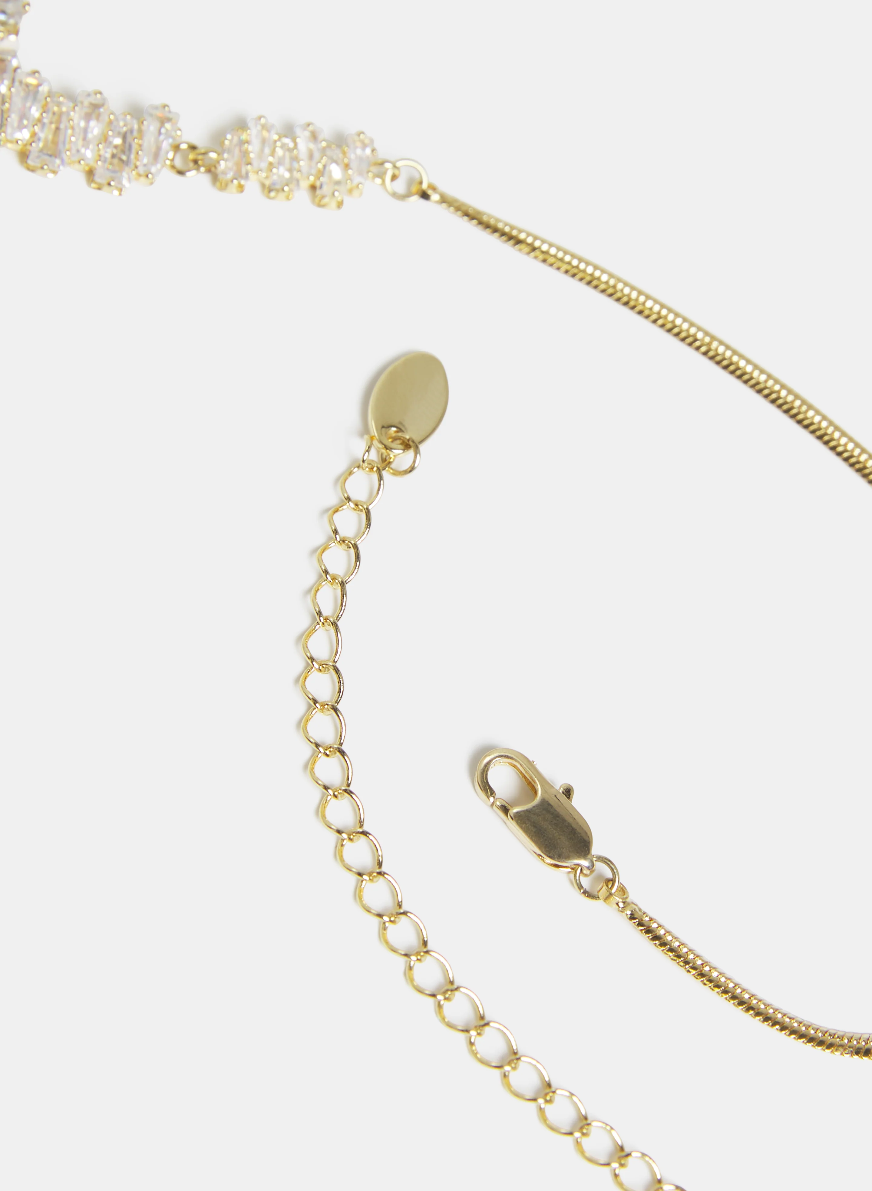 Cubic Zirconia Baguette Necklace