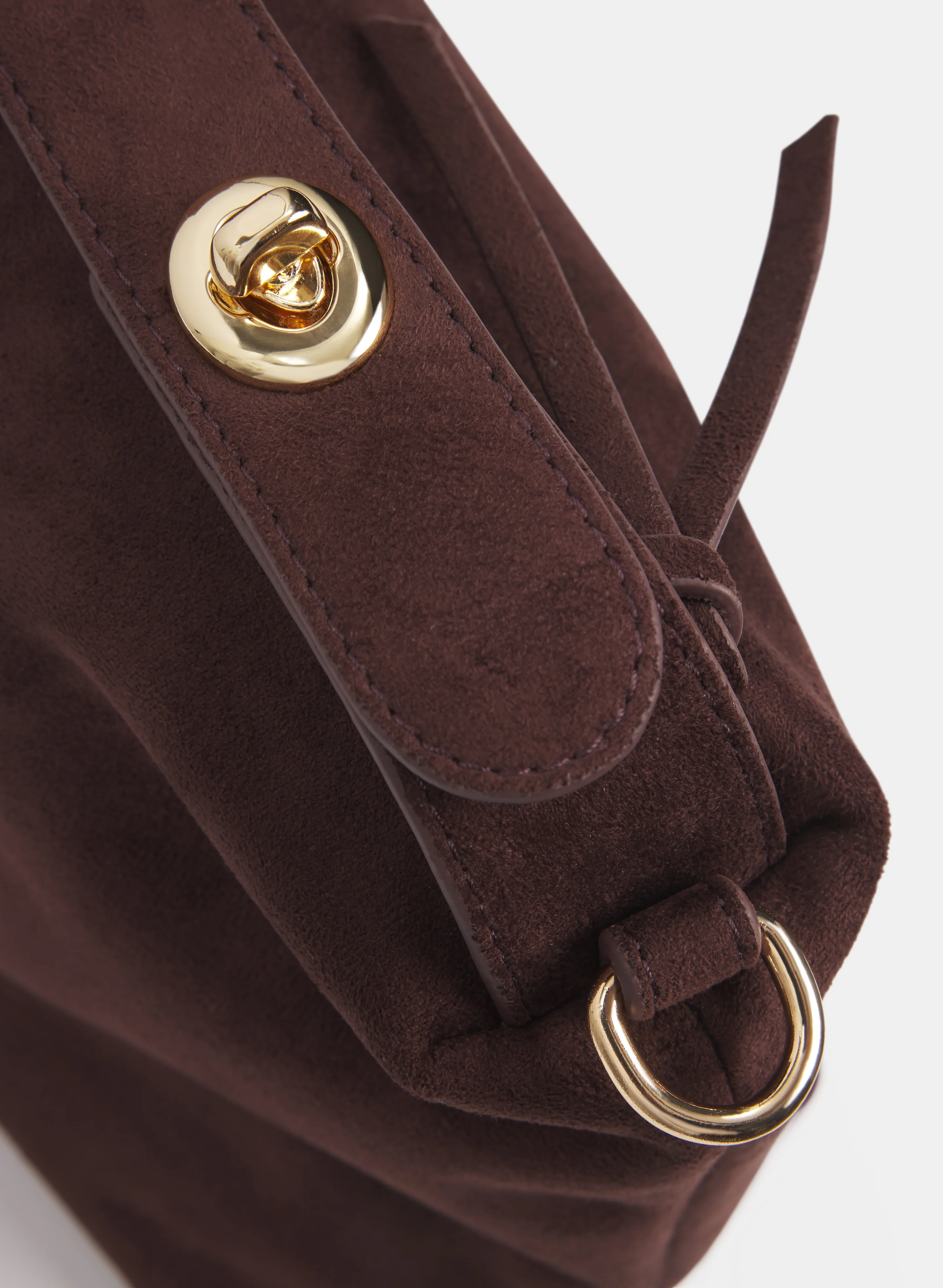 Faux-Suede Shoulder Bag