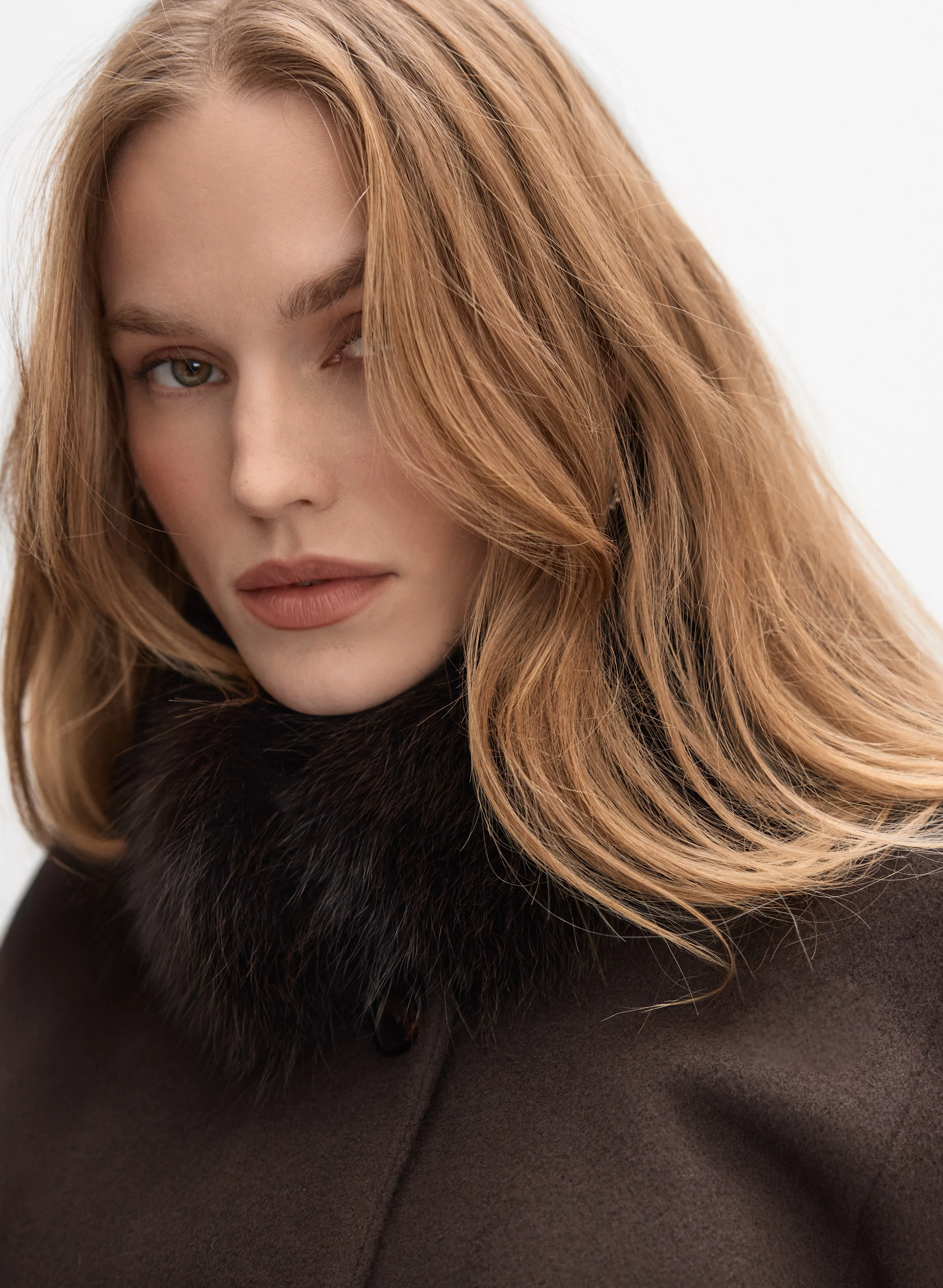 Mallia - Fur Trim Wool-Blend Cape