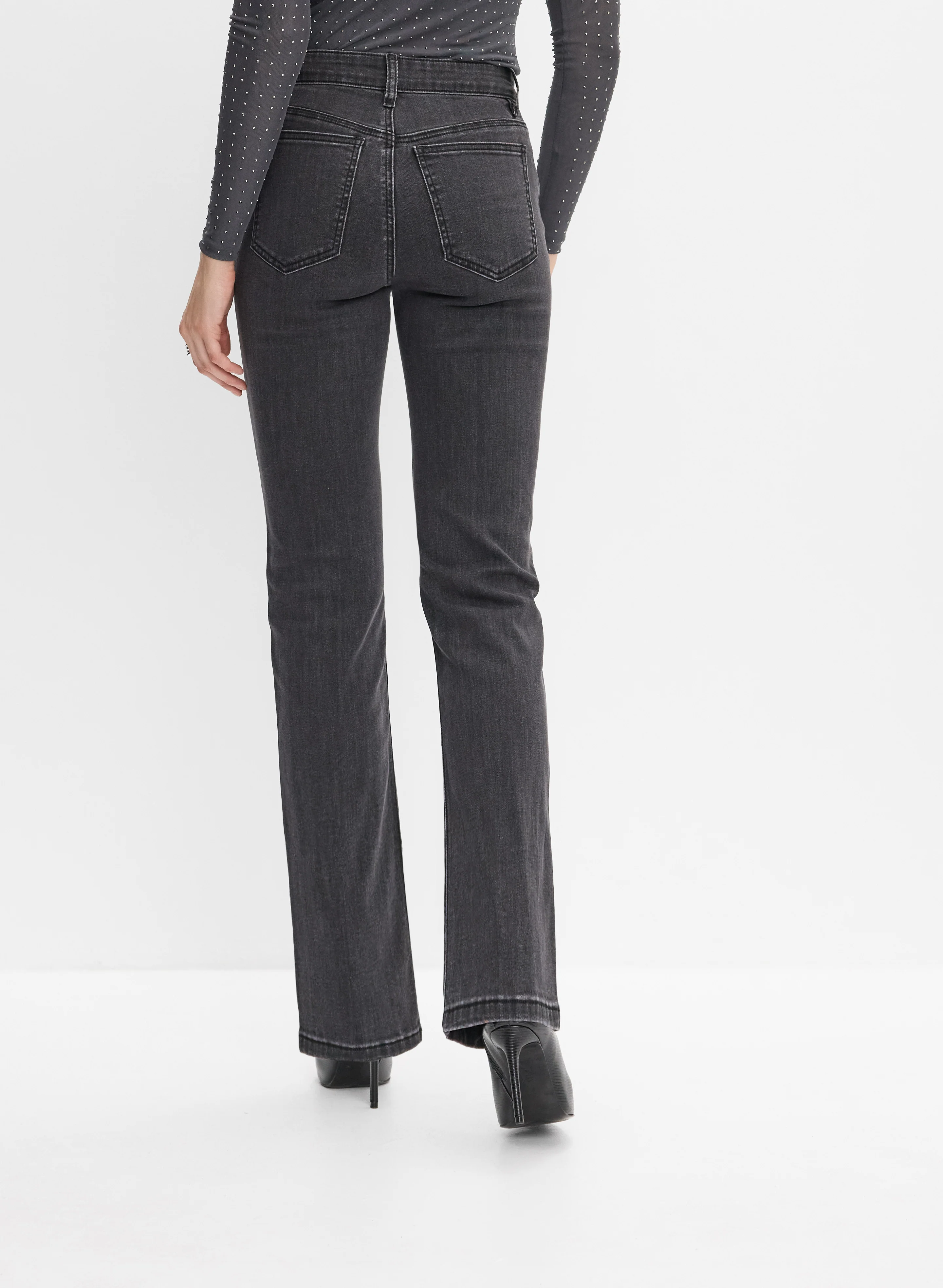 Embroidered Straight-Leg Jeans