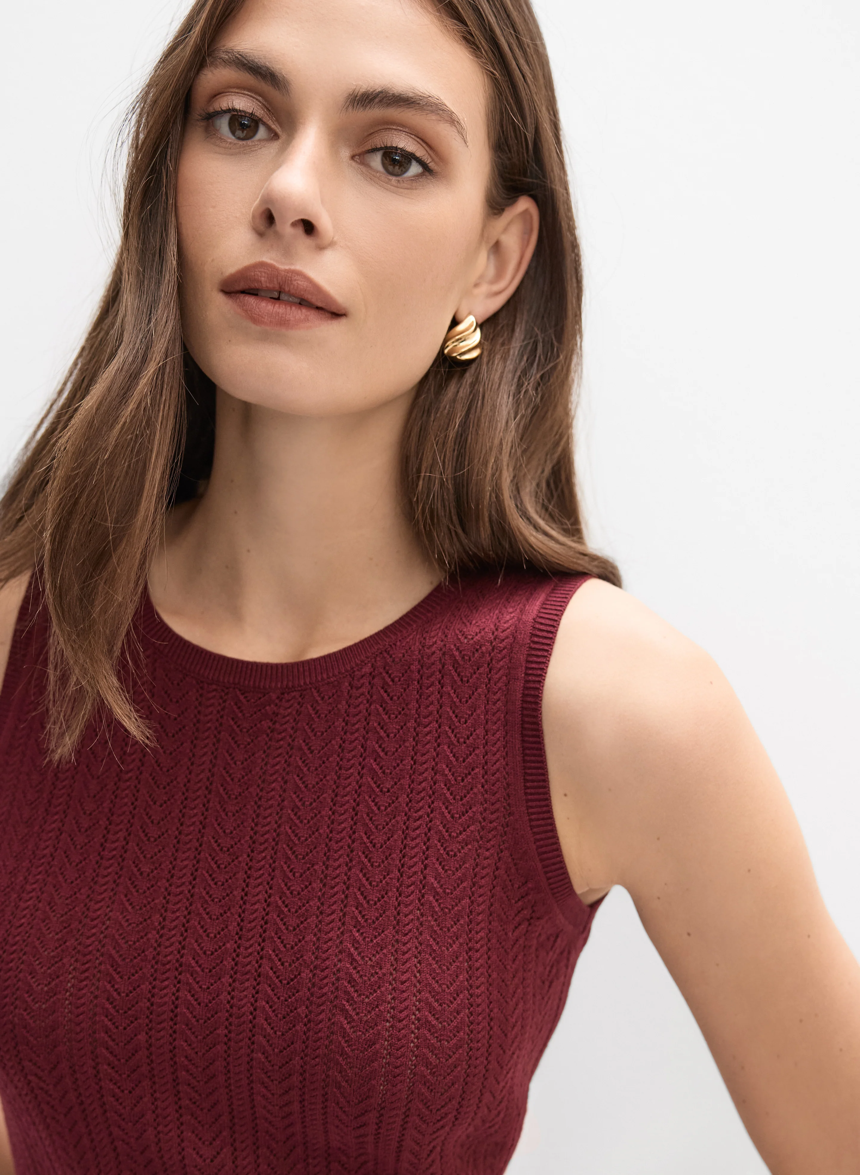 Pointelle Knit Dress & Cardigan Set