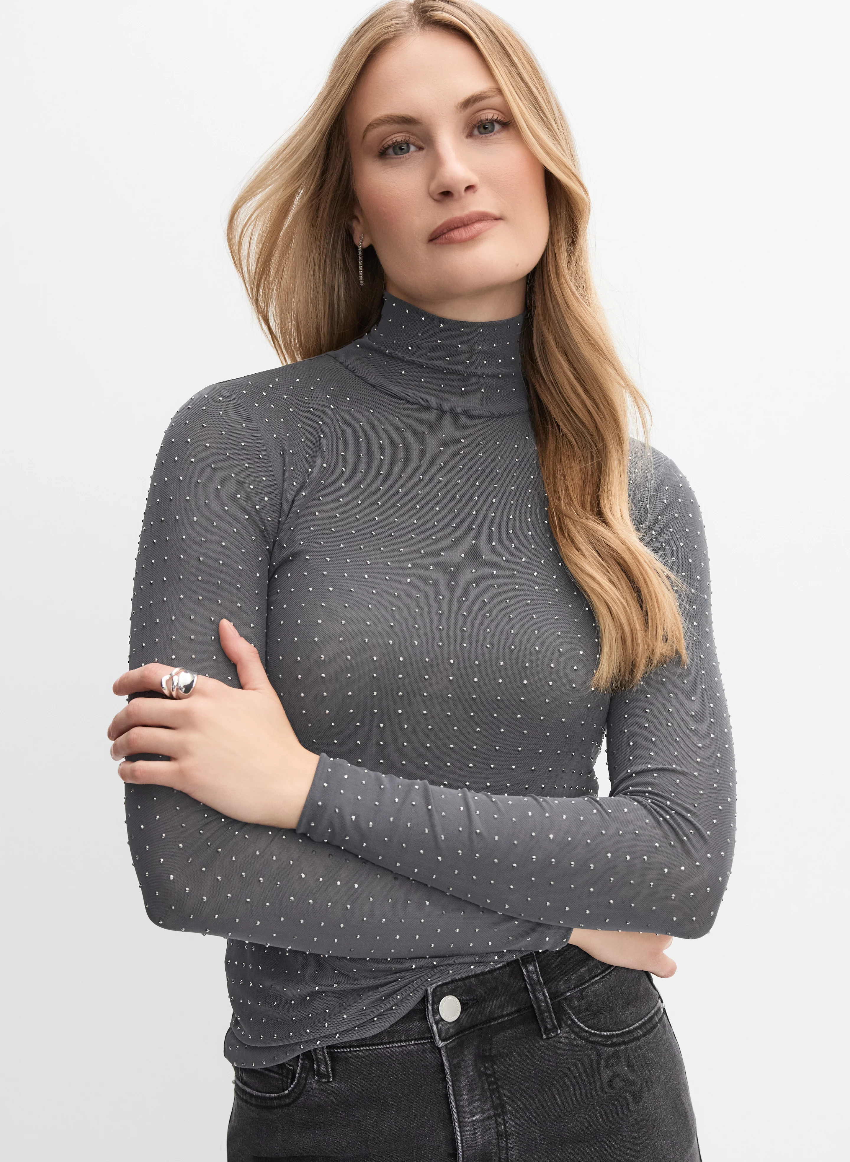 Rhinestone Embellished Top