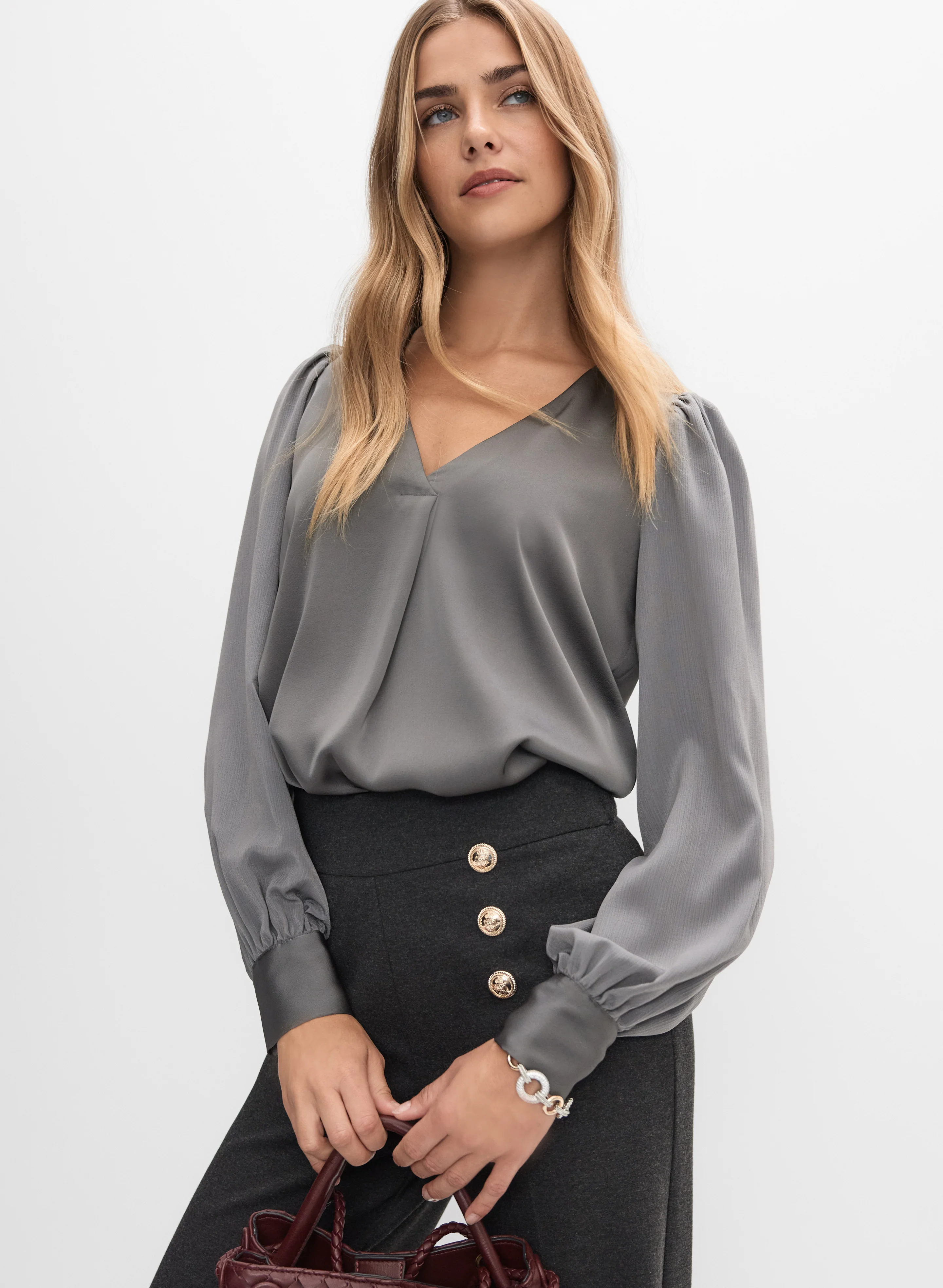 Satin Detail Blouse