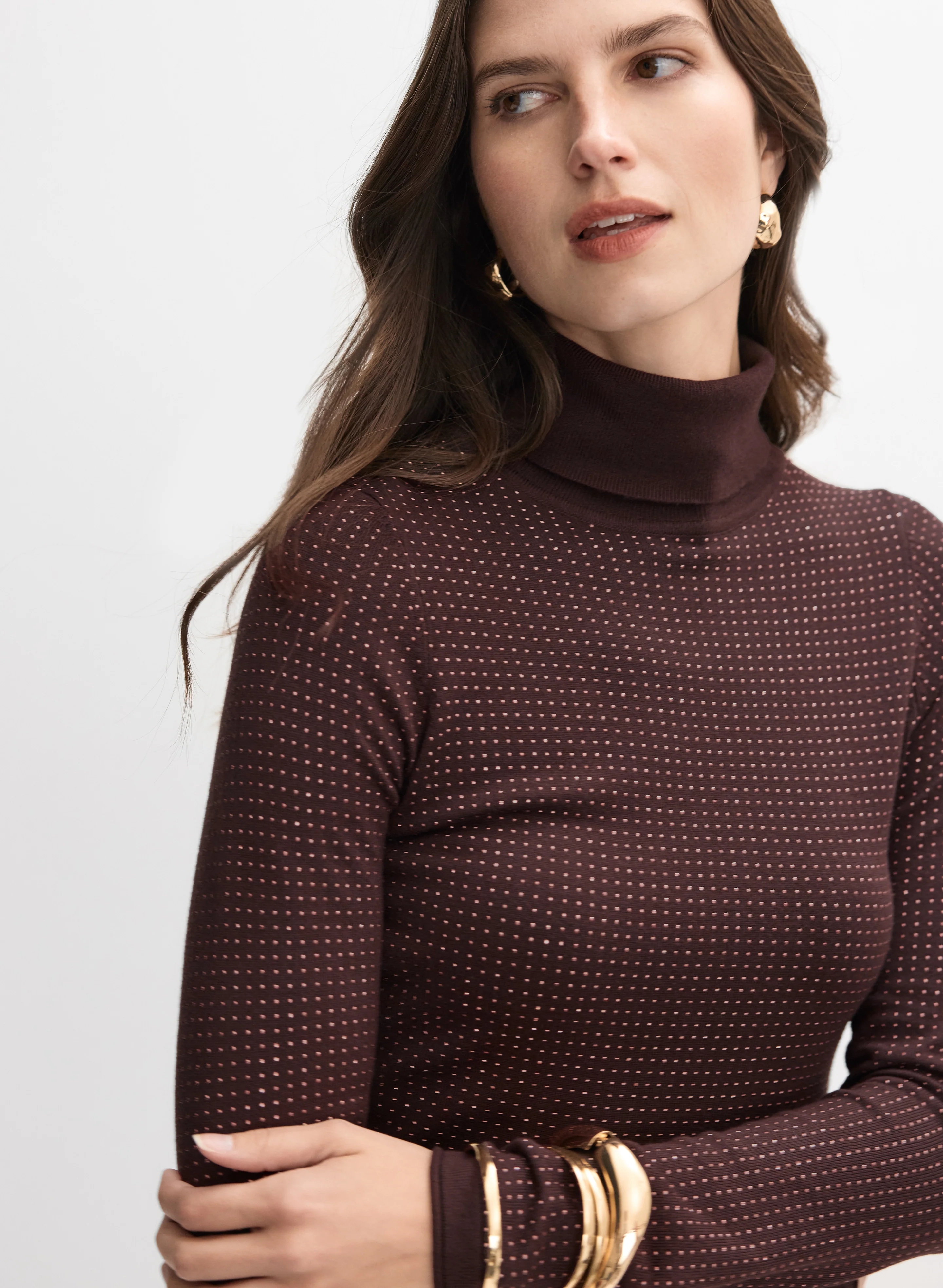 Tonal Rhinestone Embellished Sweater