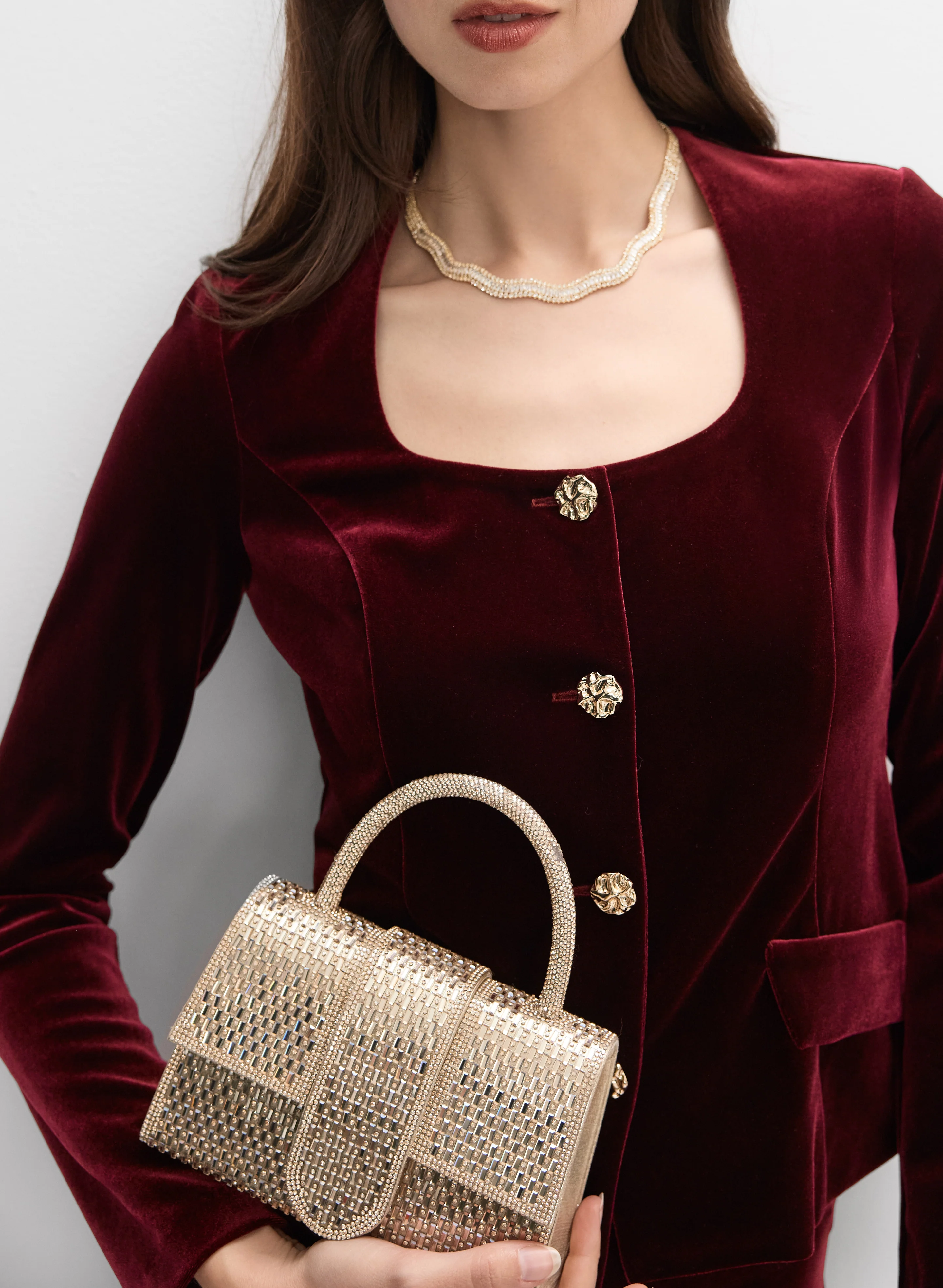 1998-joseph-ribkoff-velvet-button-down-jacket-2.webp Joseph Ribkoff - Velvet Button-Down Jacket