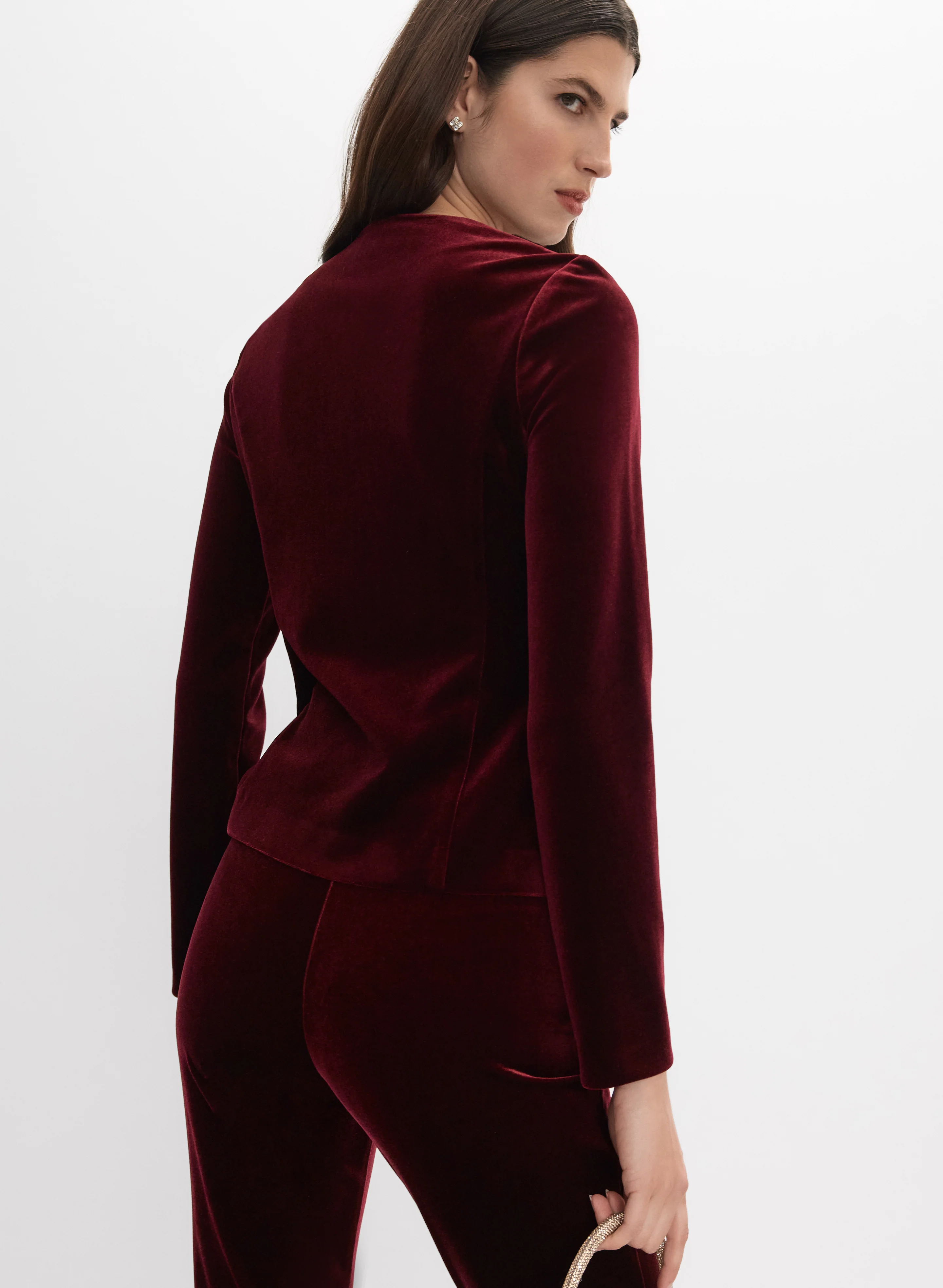 1998-joseph-ribkoff-velvet-button-down-jacket-4.webp Joseph Ribkoff - Velvet Button-Down Jacket