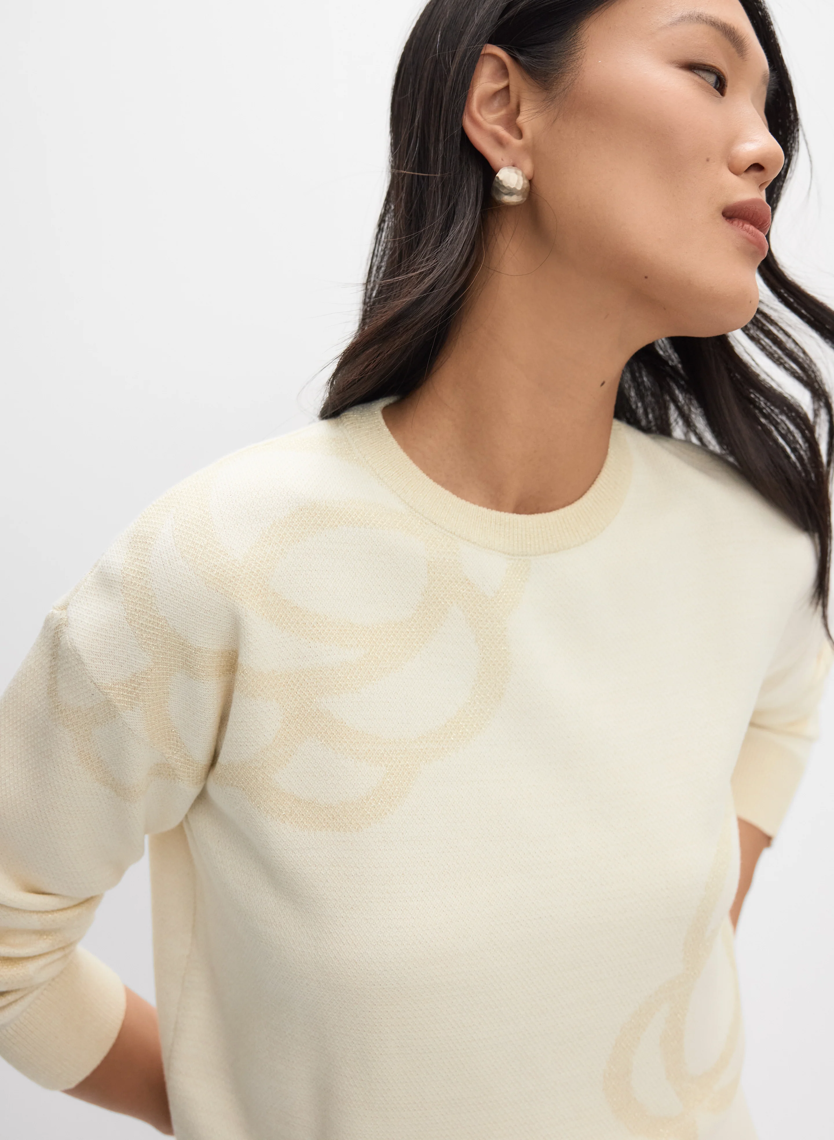 Tonal Metallic Sweater