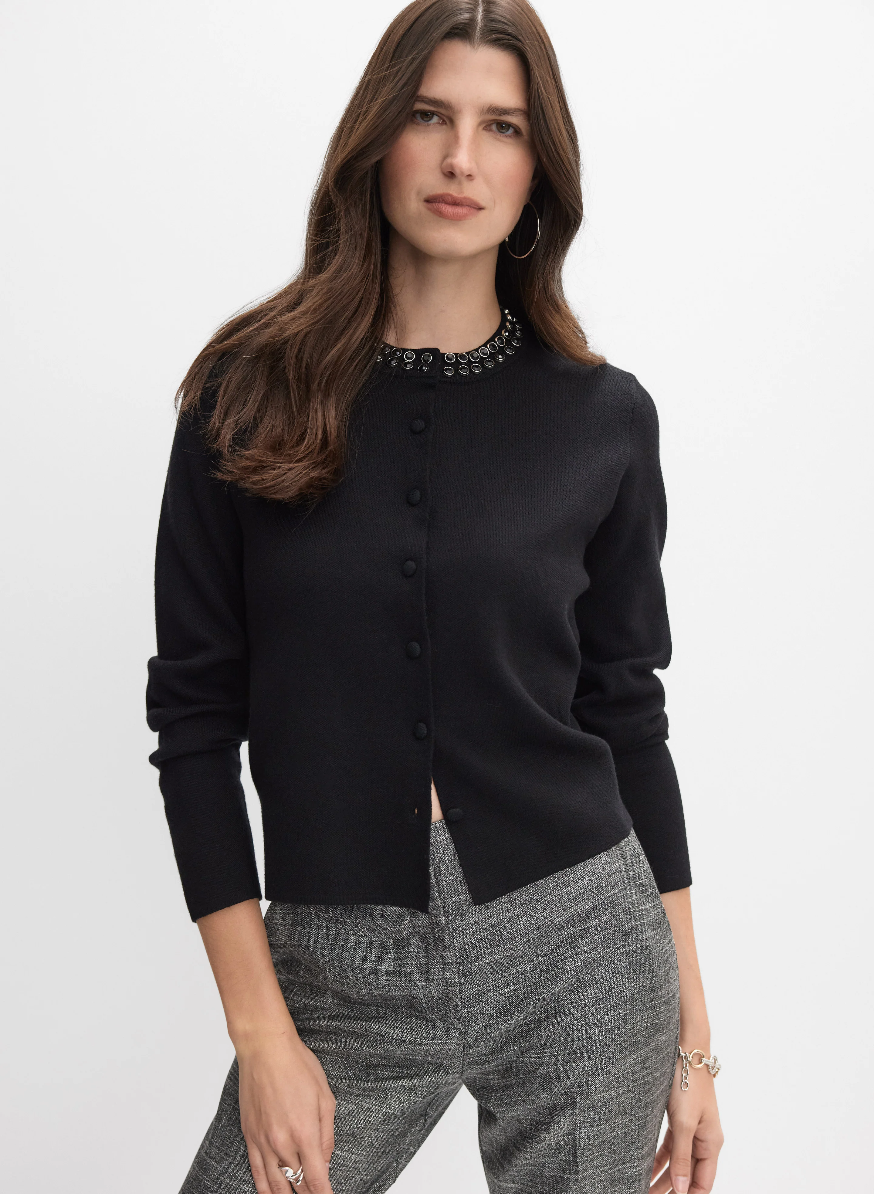 Stone Trim Cardigan
