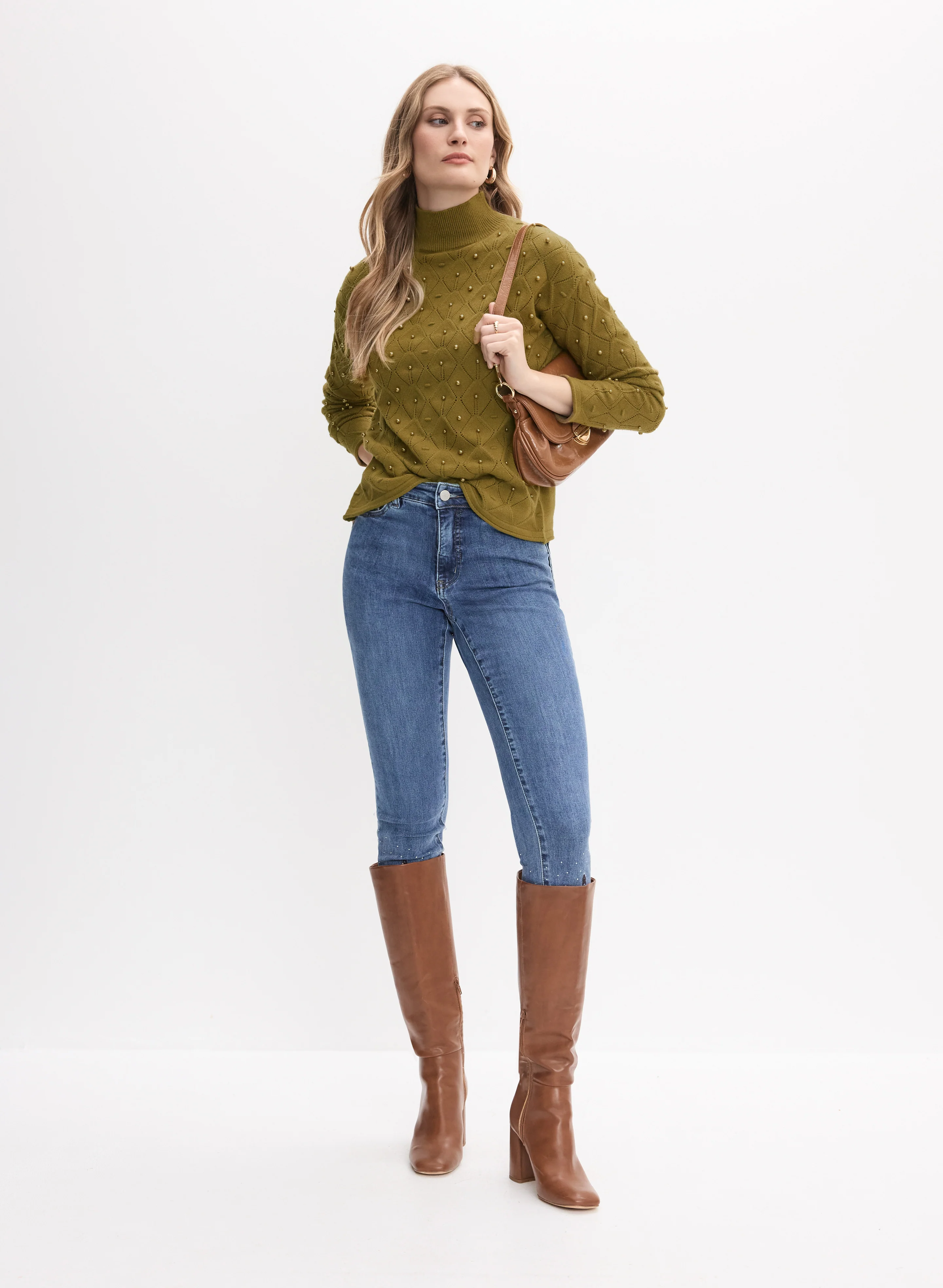 2228-mock-neck-pearl-embellished-sweater-2.webp Mock Neck Pearl Embellished Sweater