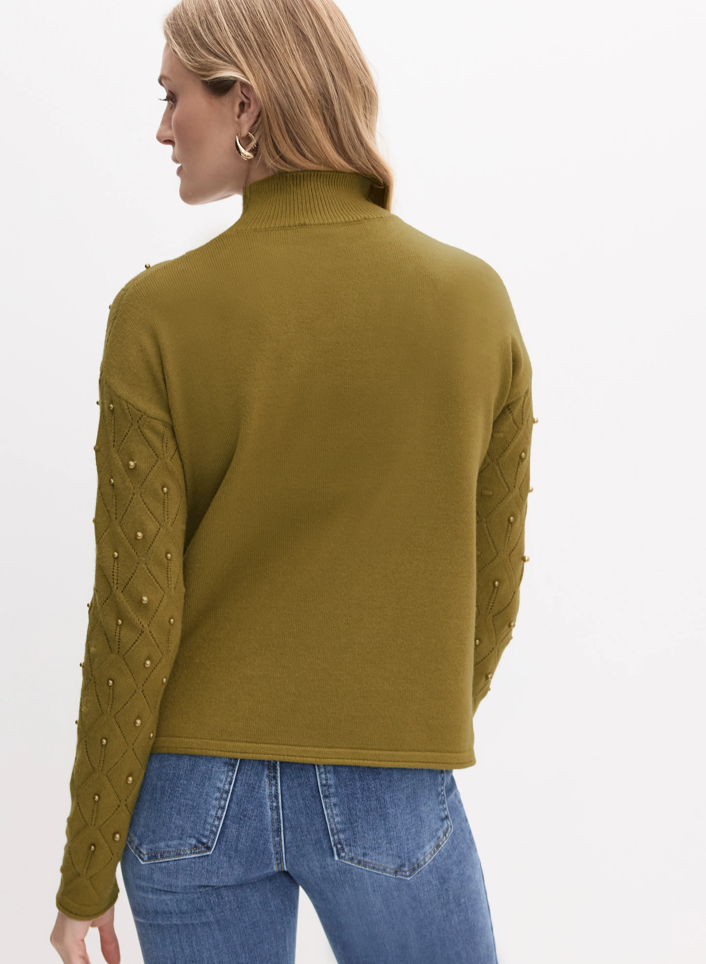 2228-mock-neck-pearl-embellished-sweater-4.webp Mock Neck Pearl Embellished Sweater
