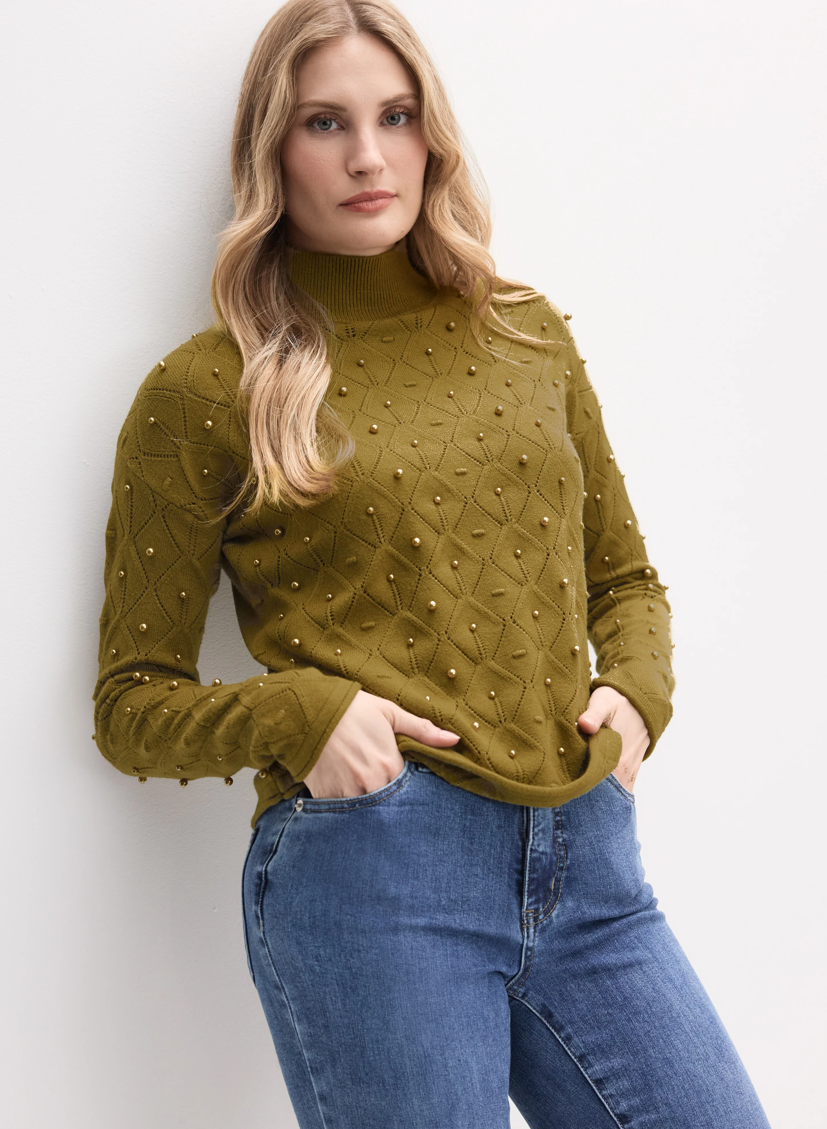 2228-mock-neck-pearl-embellished-sweater-5.webp Mock Neck Pearl Embellished Sweater