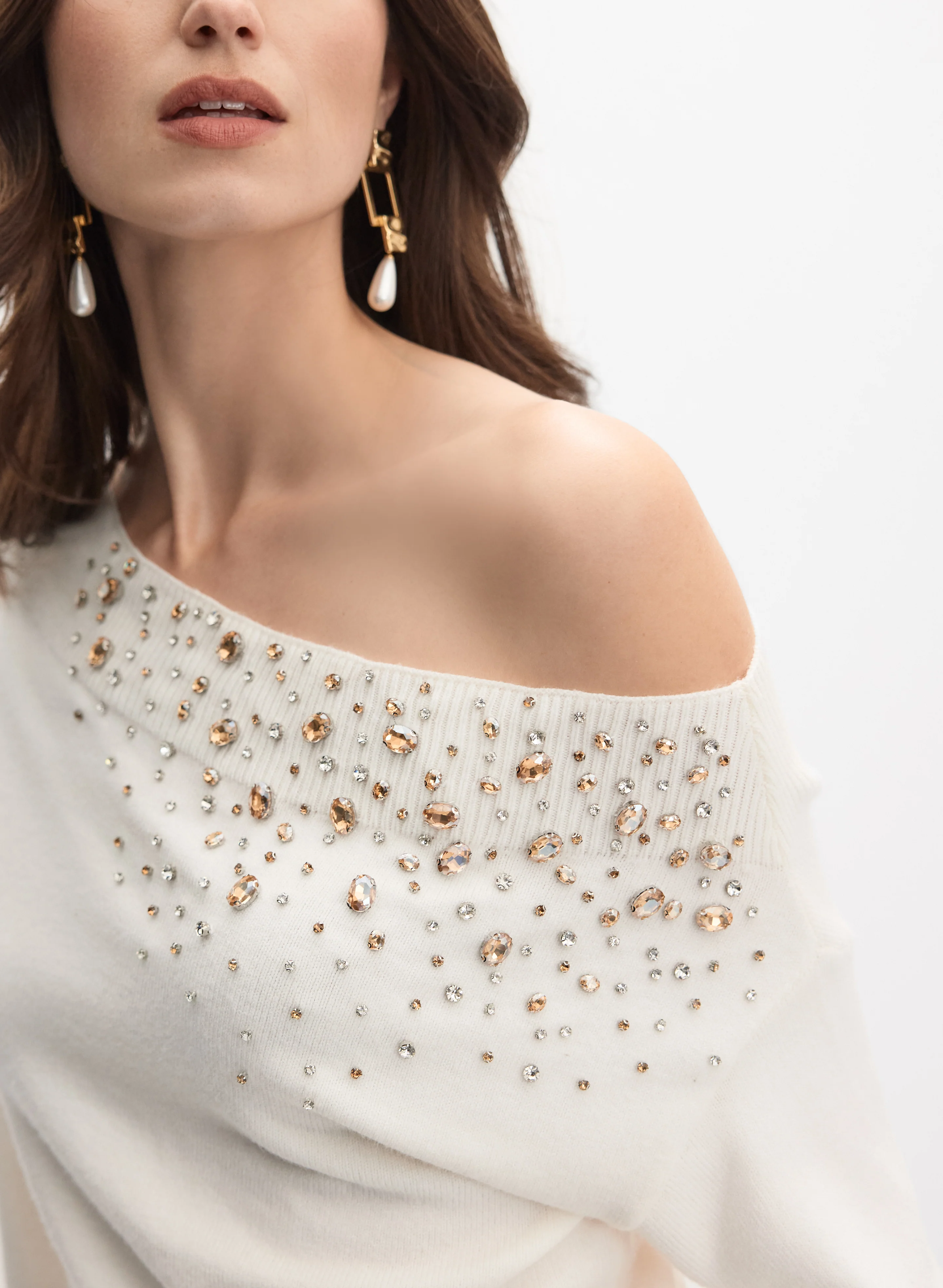 2-Tone Embellished Sweater