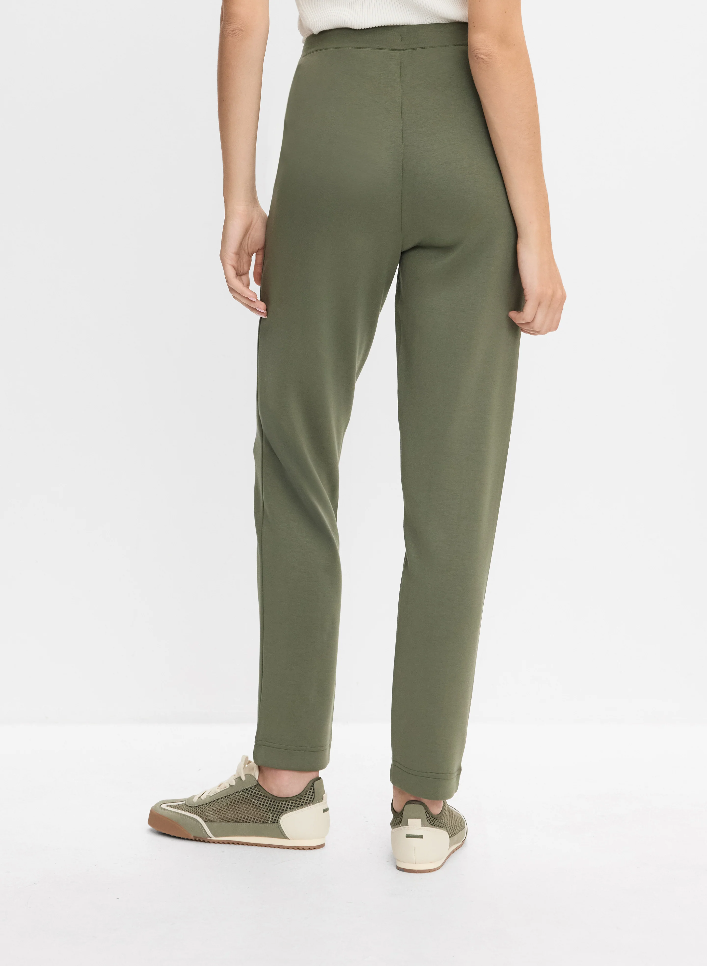 Drawstring Waist Straight-Leg Pants