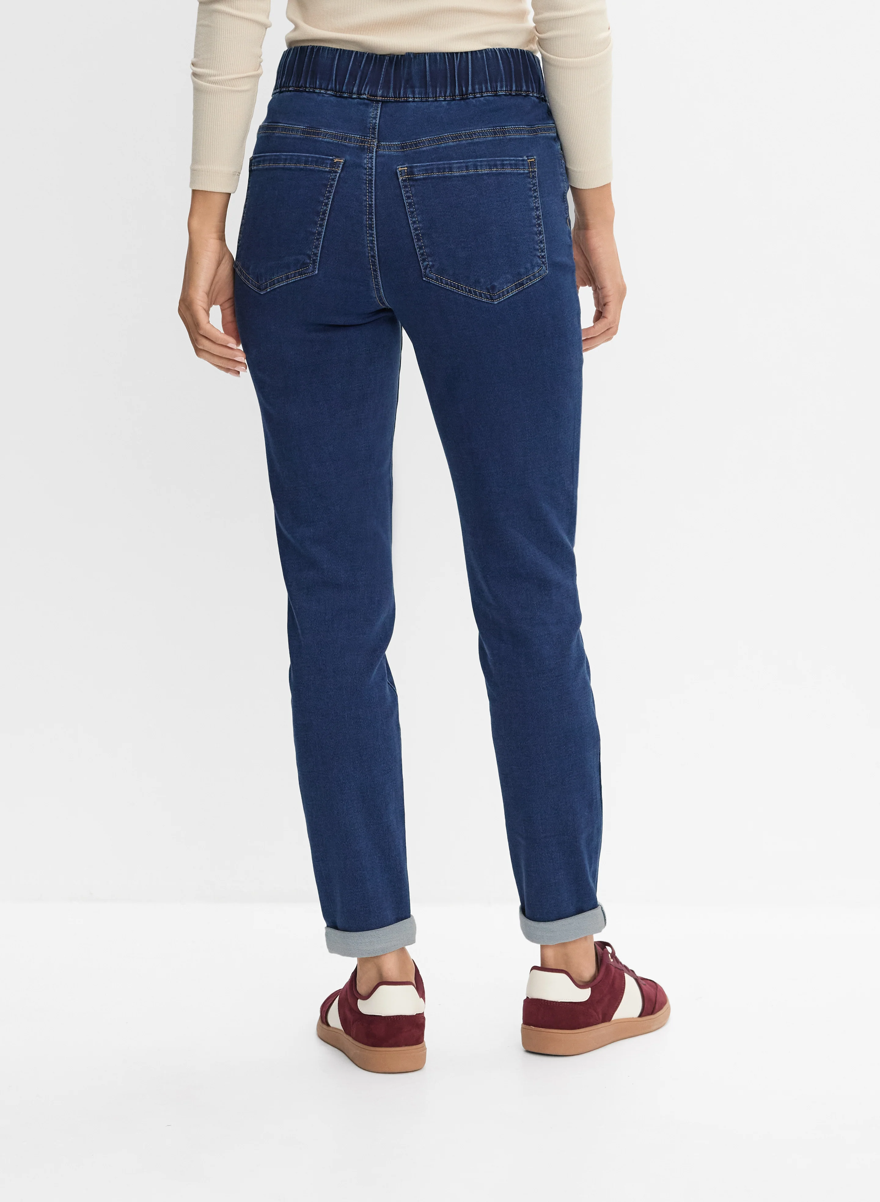 Pull-On Knit Jeans
