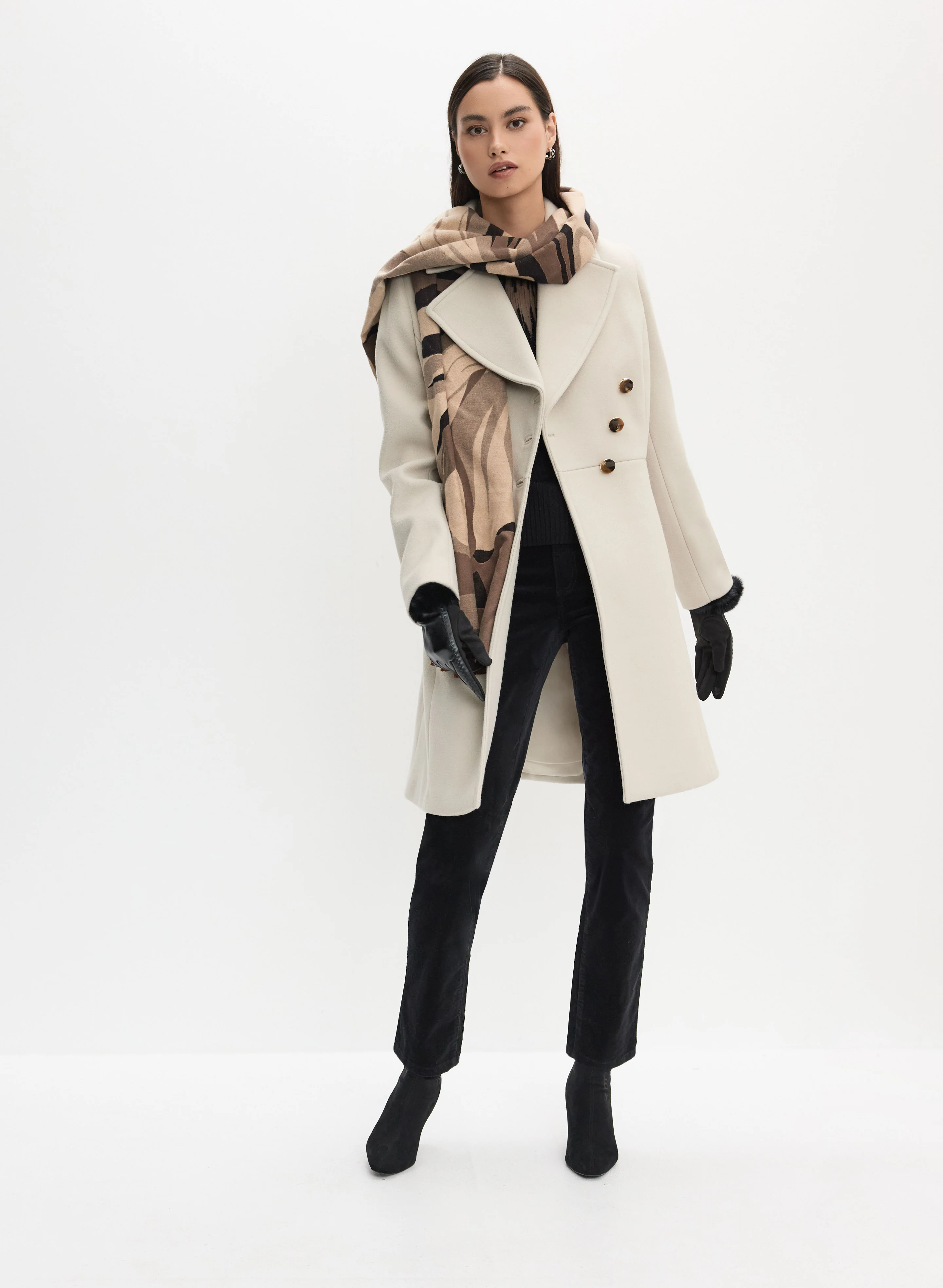 Asymmetric Button-Up Coat