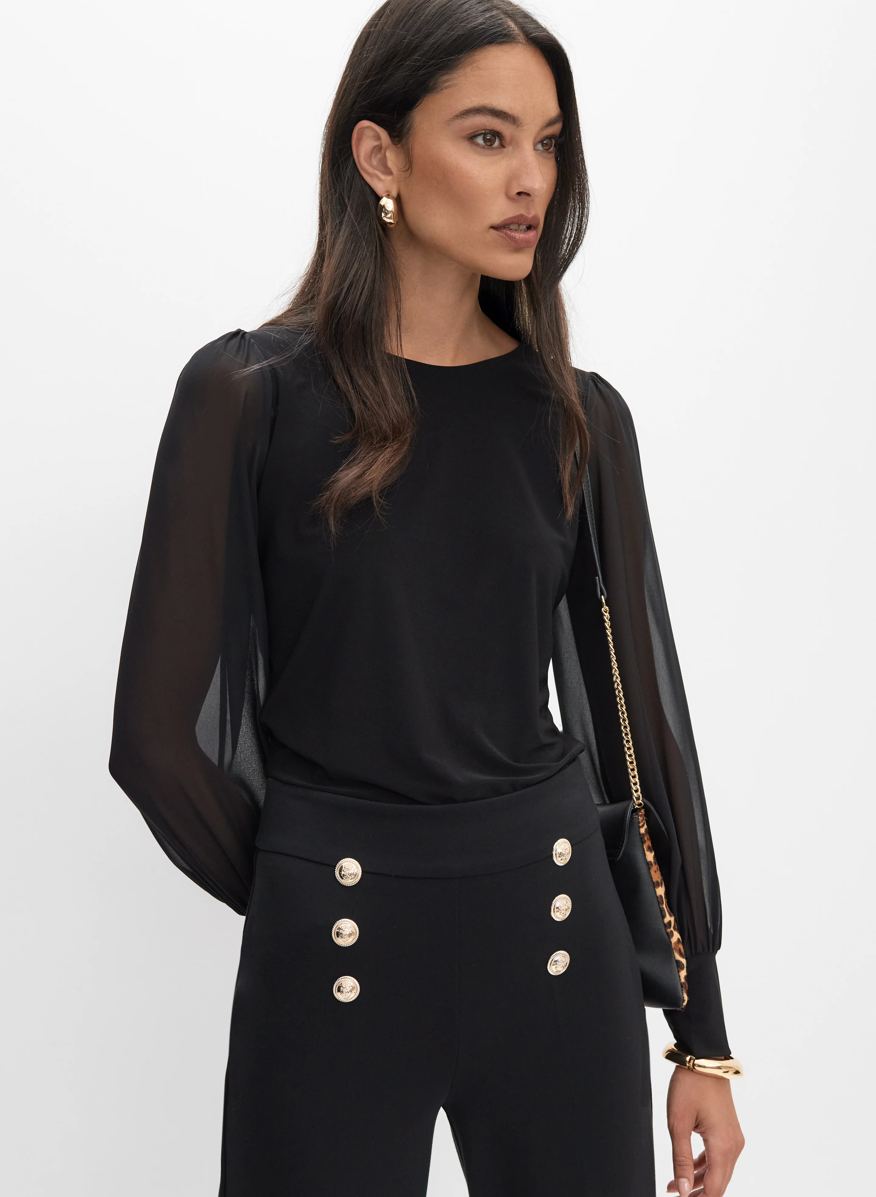 Chiffon Sleeve Top