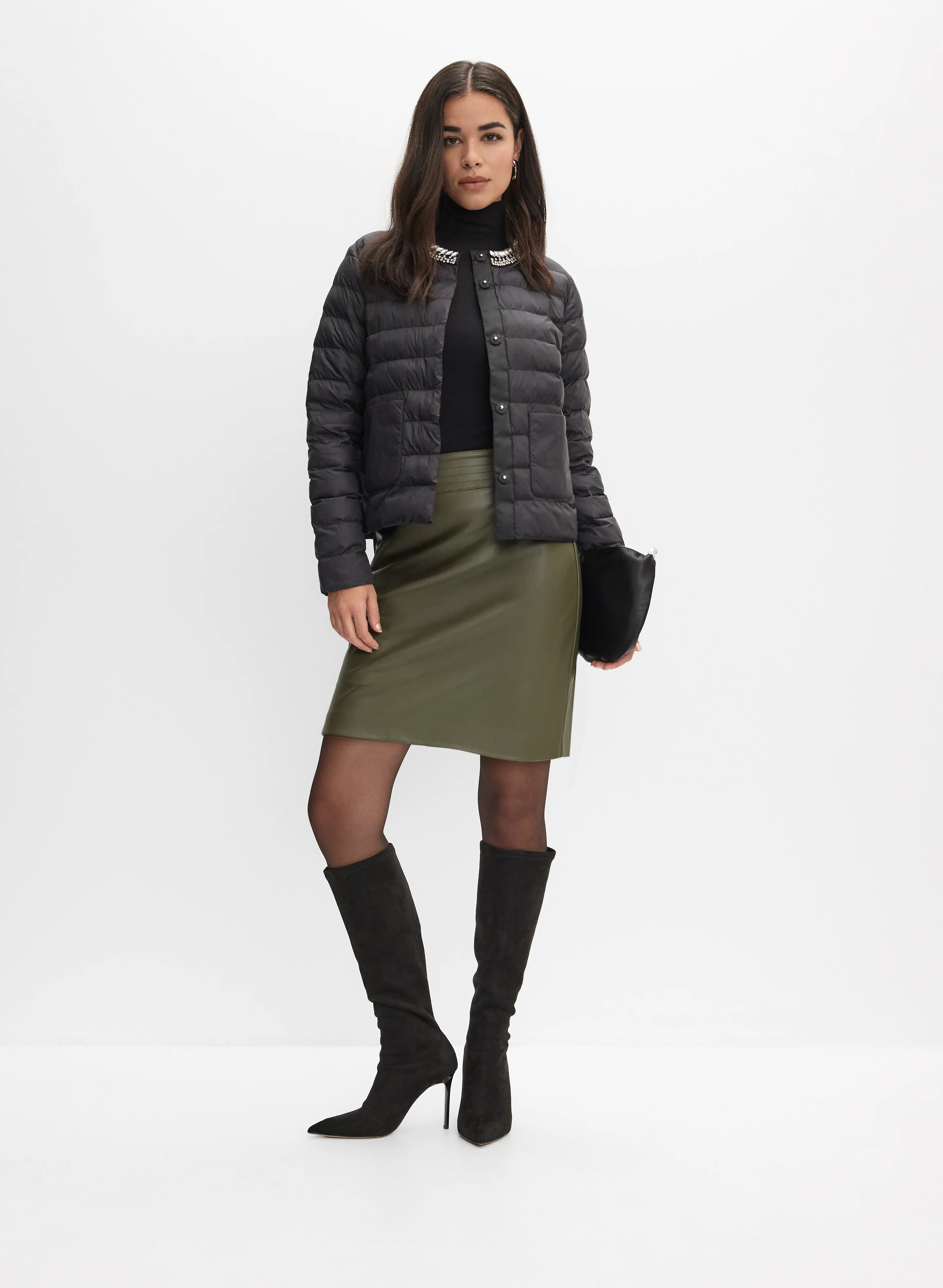 Cropped Quilted Jacket