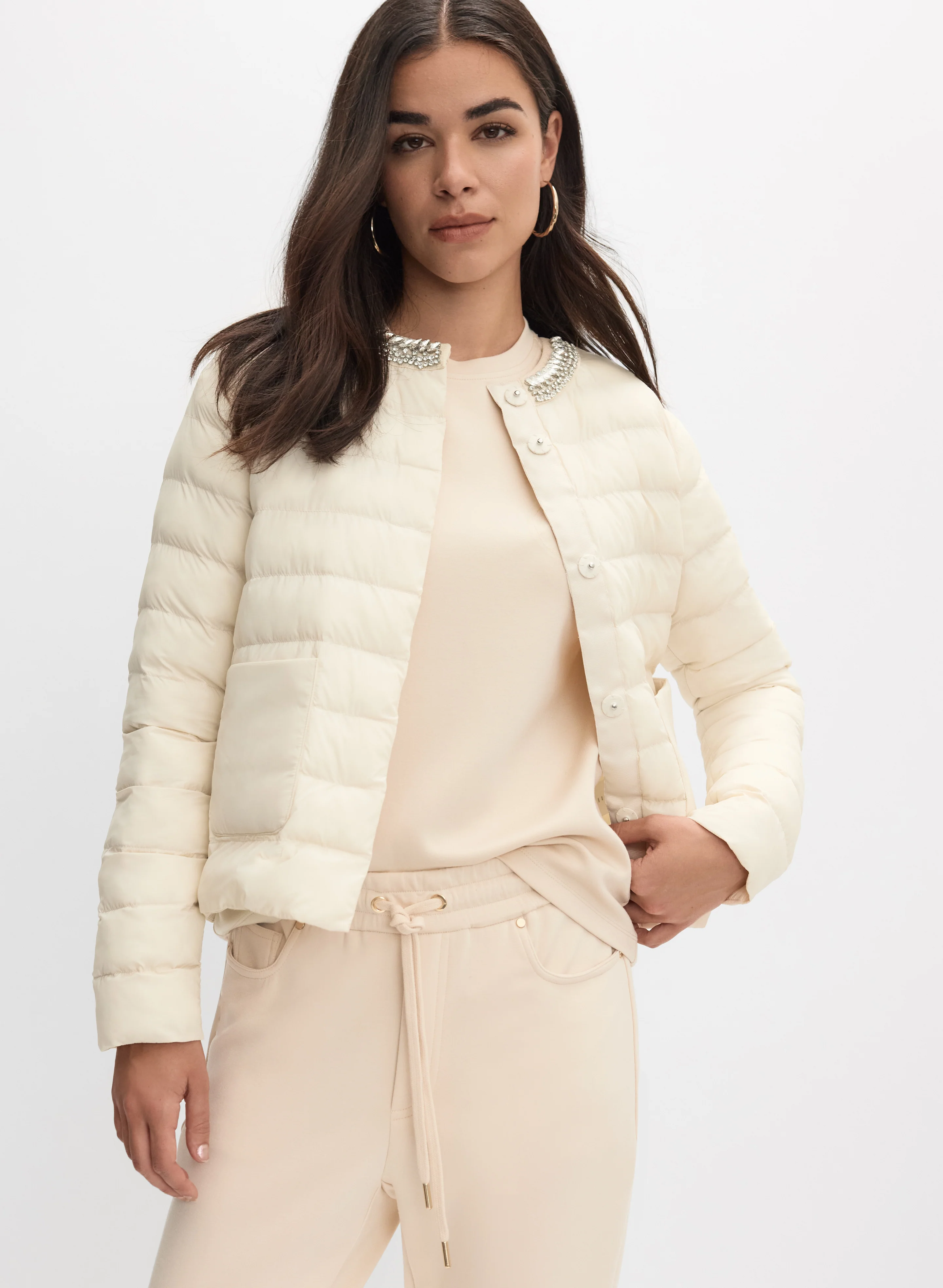 Cropped Quilted Jacket