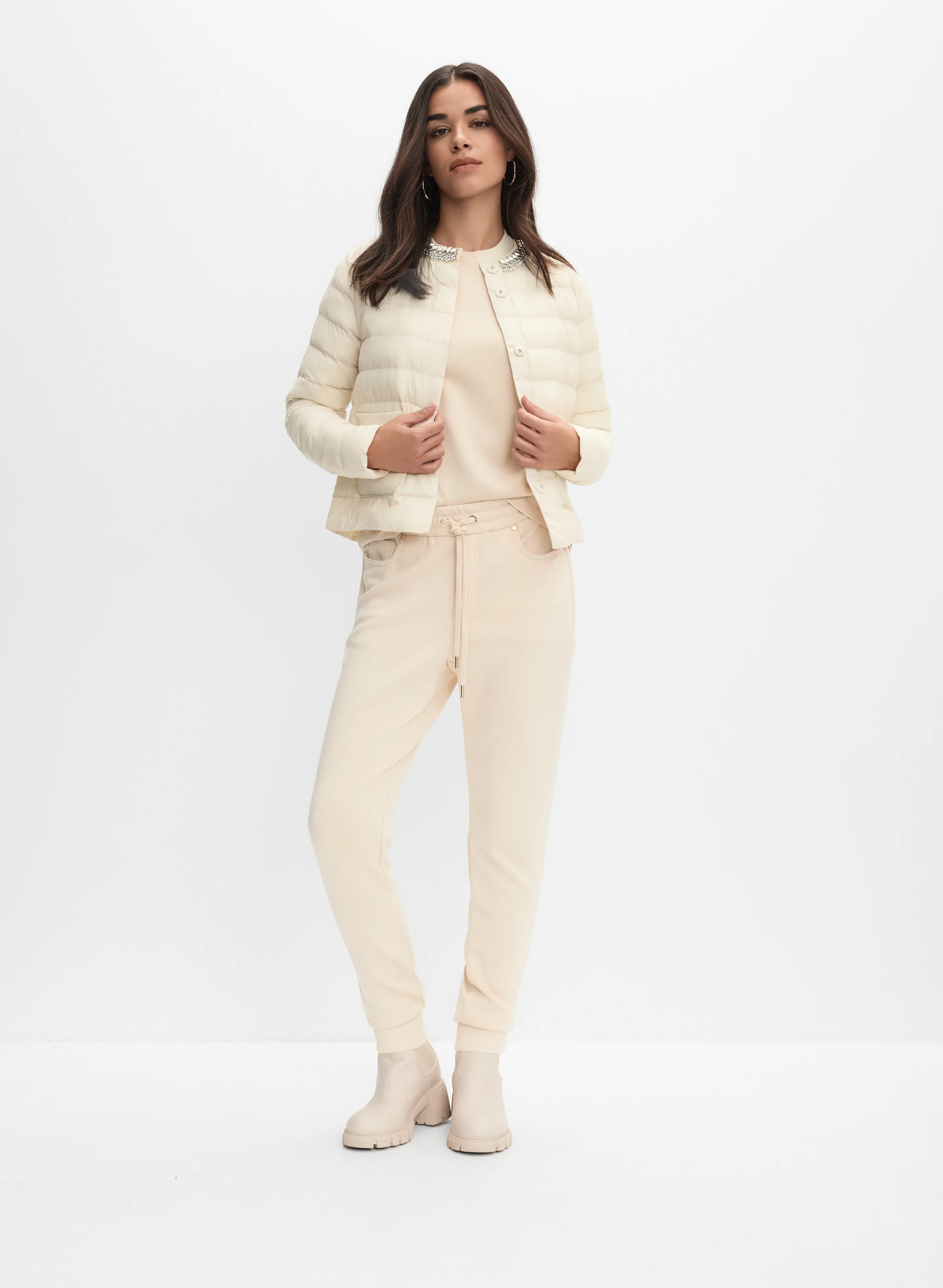 Cropped Quilted Jacket